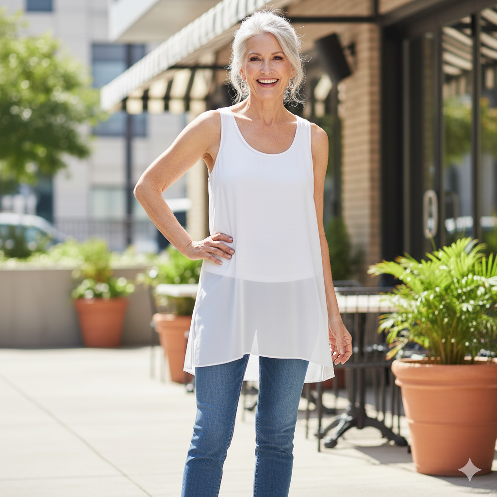 Witchery White Chiffon Top