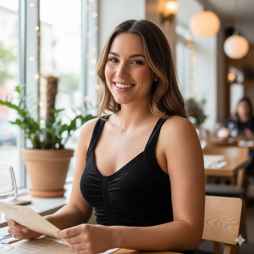 Saba Gathered Black Top