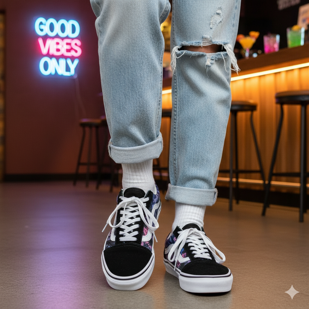 Women's 'Warped Floral' Vans Sneakers