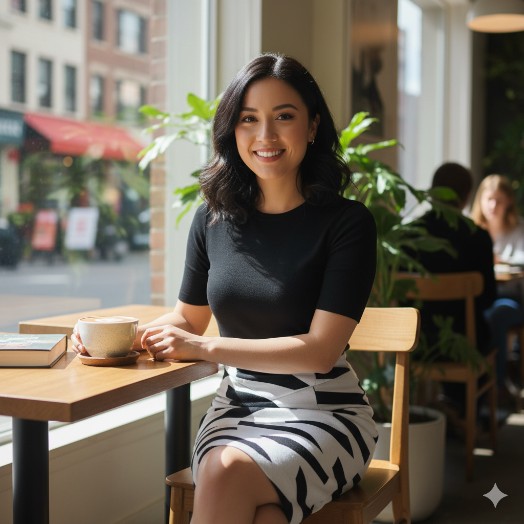 Manning Cartel Black & White Pencil Skirt