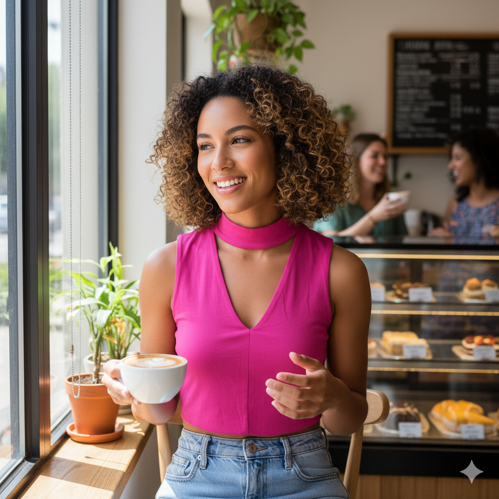 Kookai Bright Pink Sleeveless Tops (New)