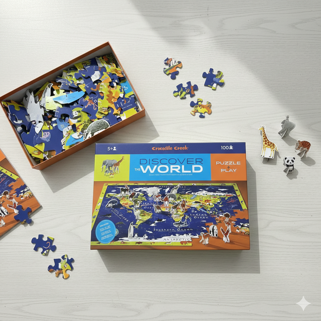 Discover The World 100 Piece Puzzle & Play