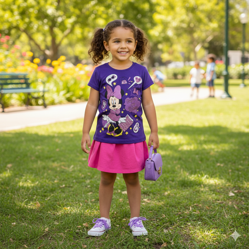 Disney Minnie Mouse Fitted Short Sleeve T-shirt