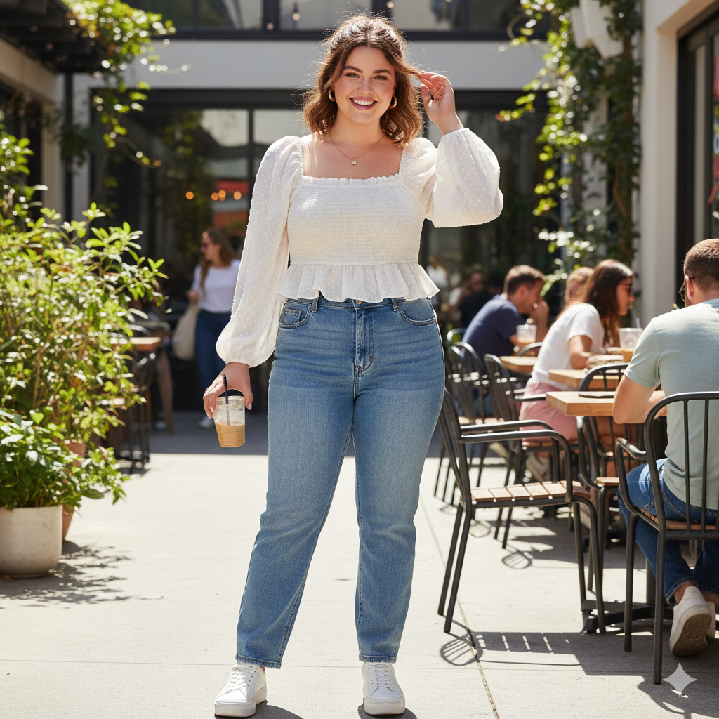 Showpo Cream Long Sleeve Crop Top (New)