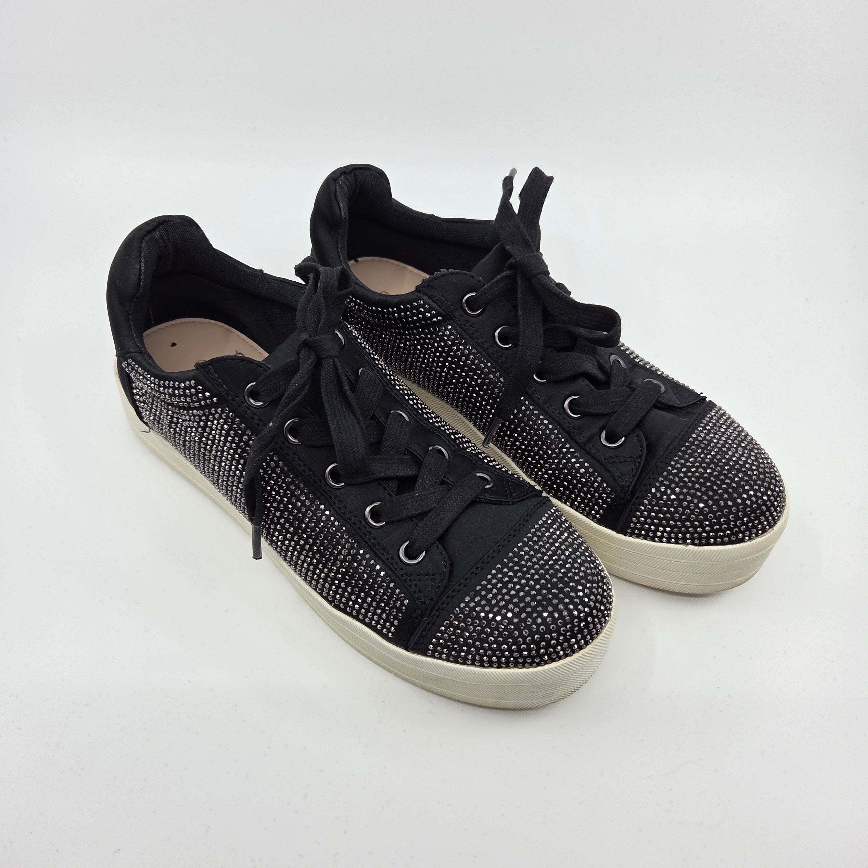 Carvela Women's Black Rhinestone Sneakers