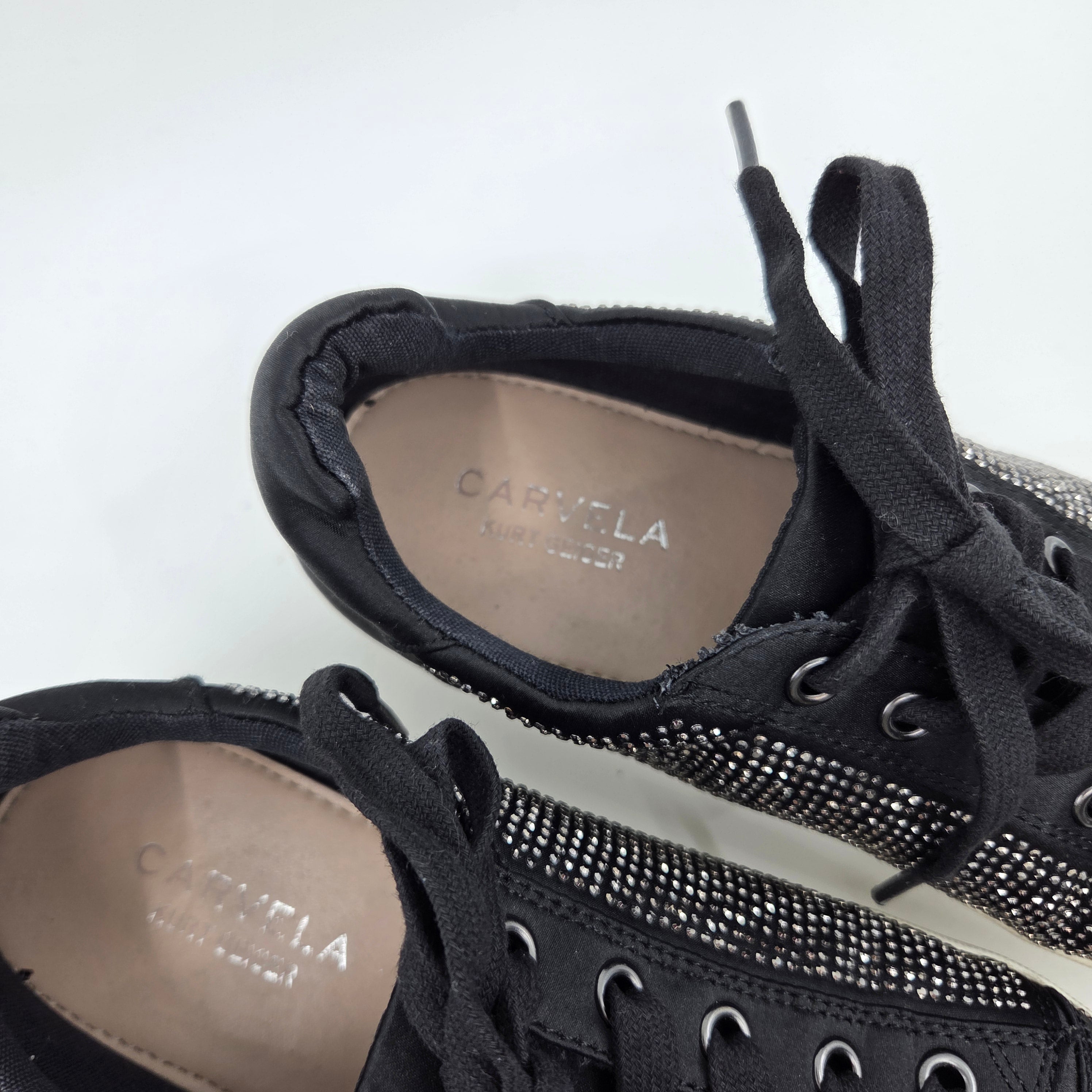 Carvela Women's Black Rhinestone Sneakers