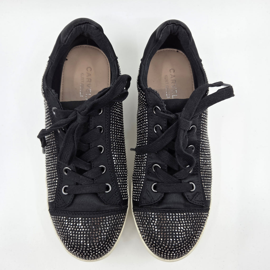 Carvela Women's Black Rhinestone Sneakers