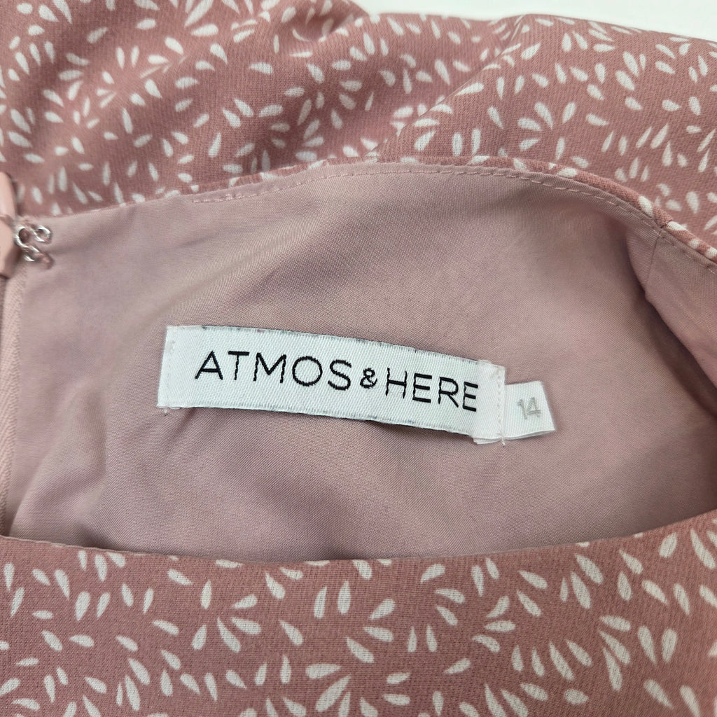 Atmos & Here Pink 3/4 Sleeve Dress