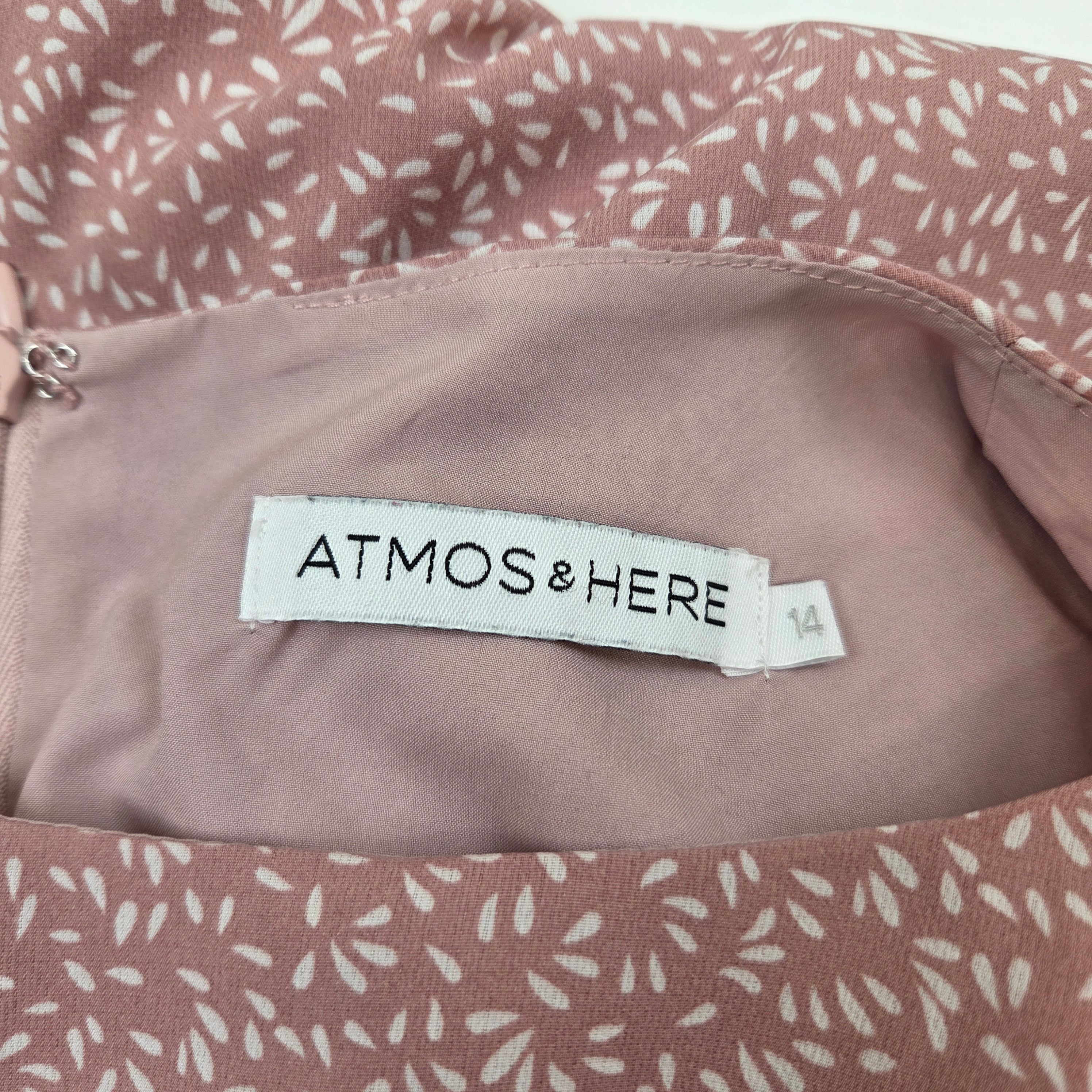 Atmos & Here Pink 3/4 Sleeve Dress