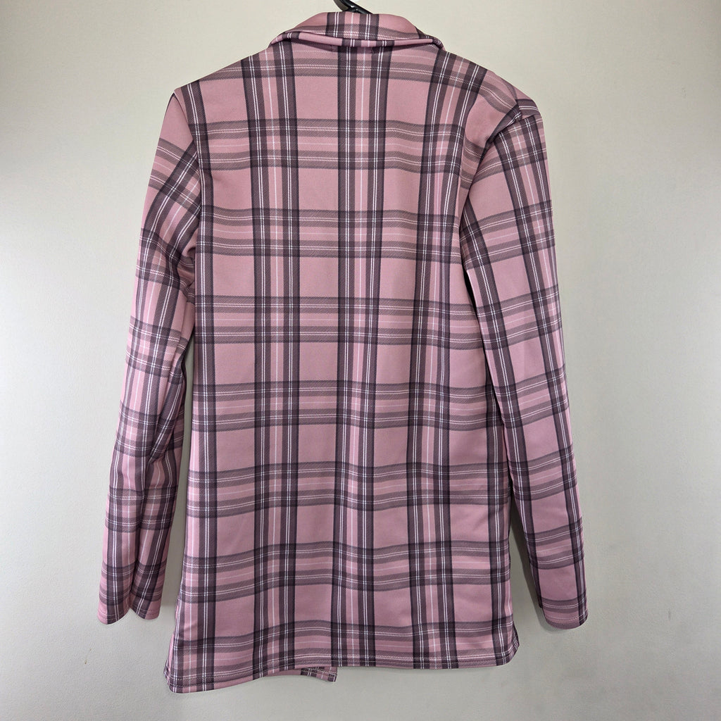 Pretty Little Thing Checkered Pink Blazer