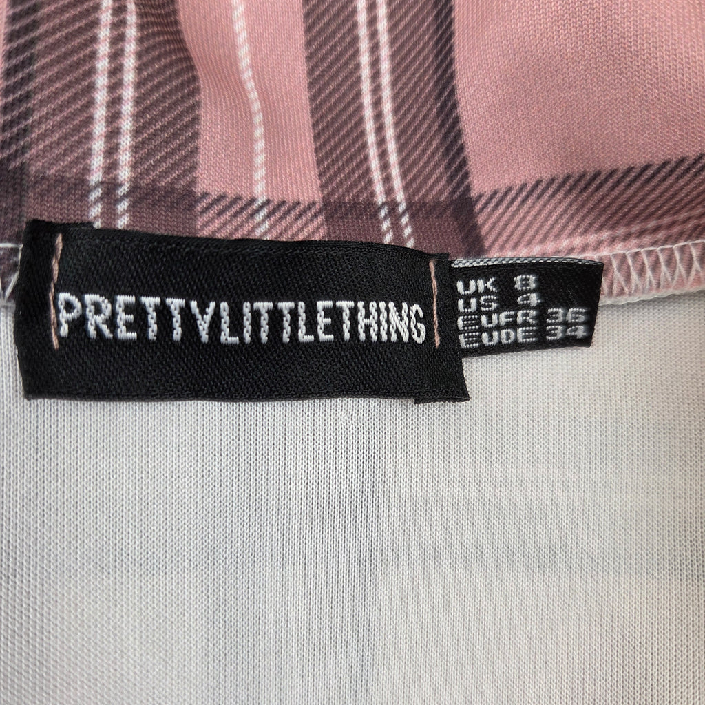 Pretty Little Thing Checkered Pink Blazer