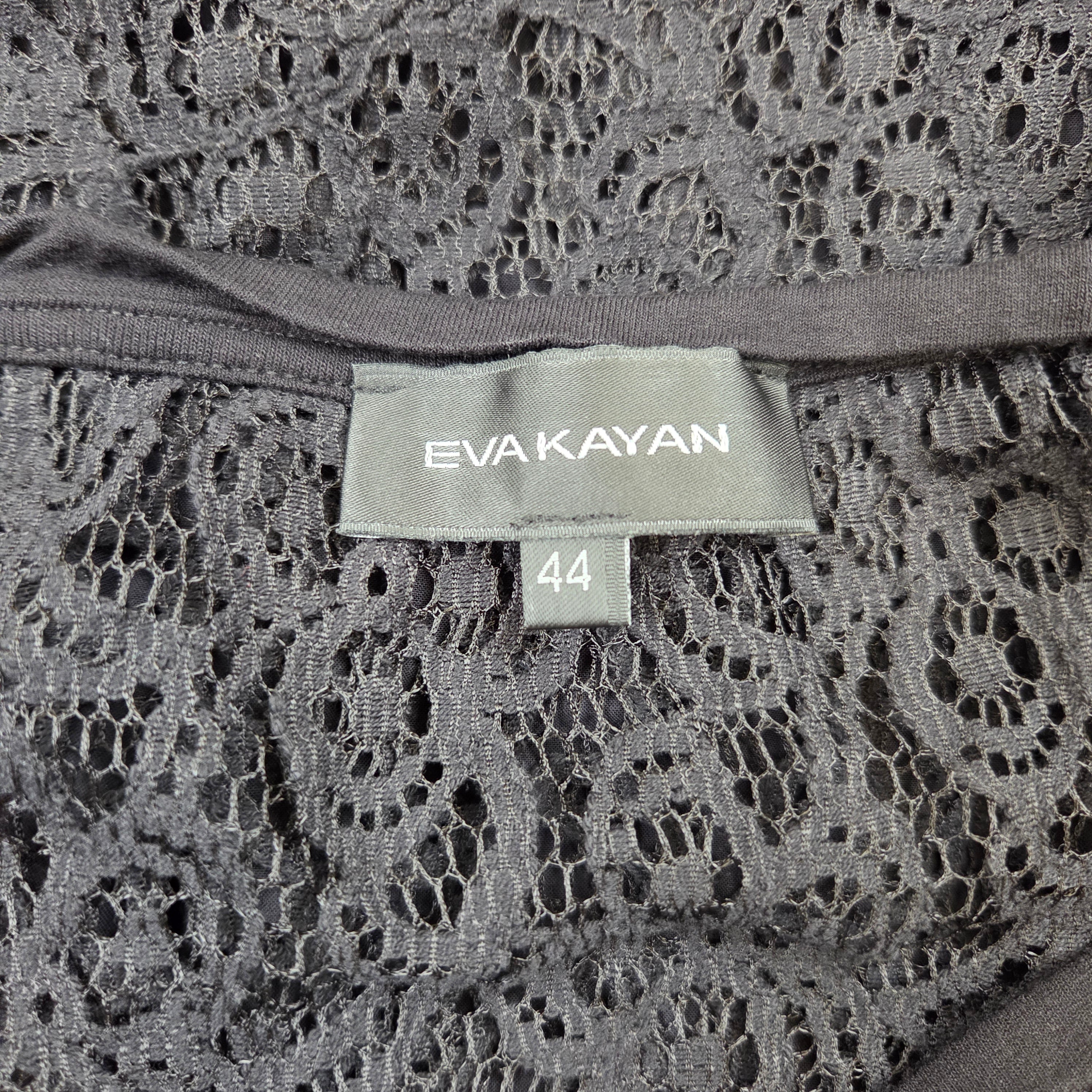 Eva Kayan Black Lace 3/4 Sleeve Dress