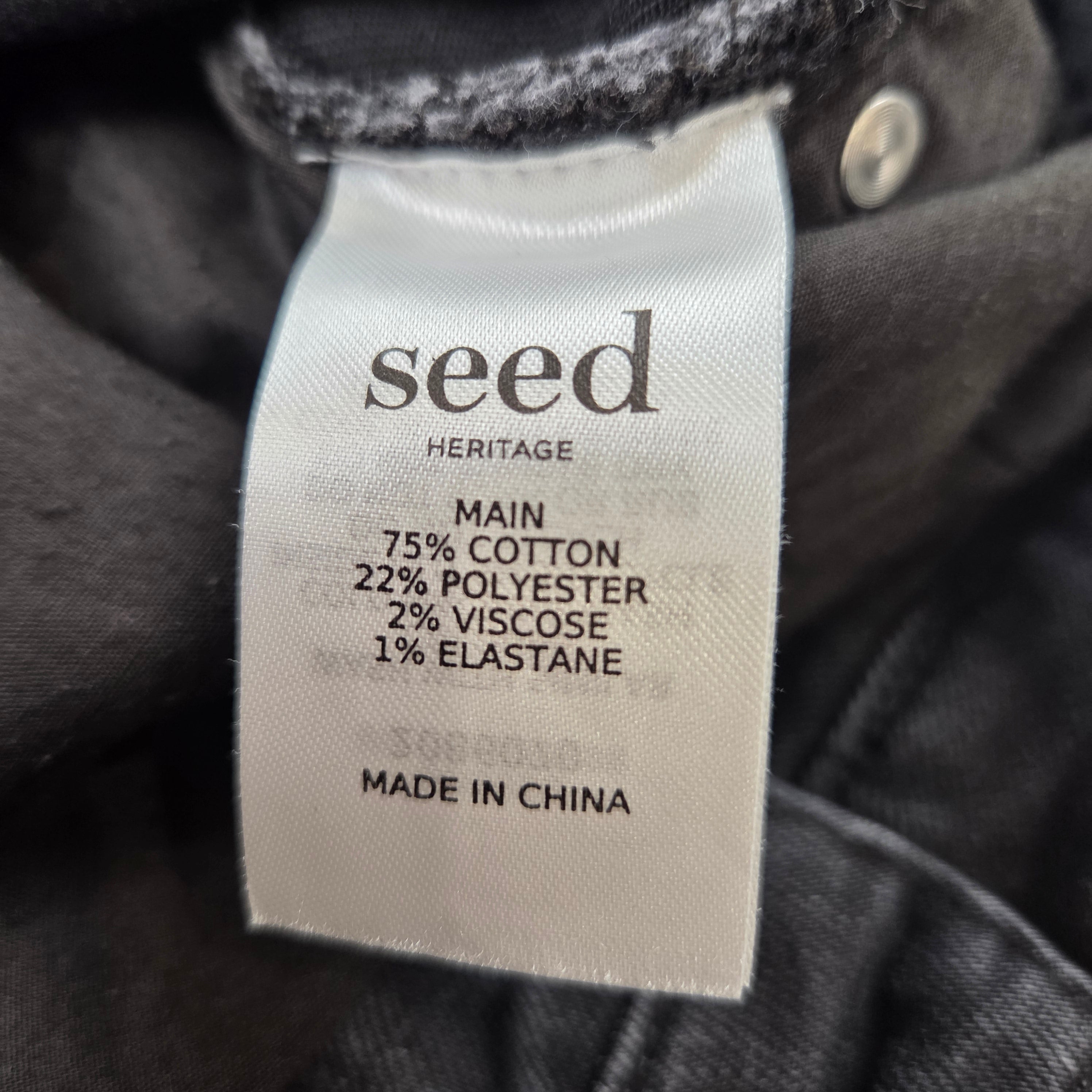 Seed Faded Black Denim Skirt