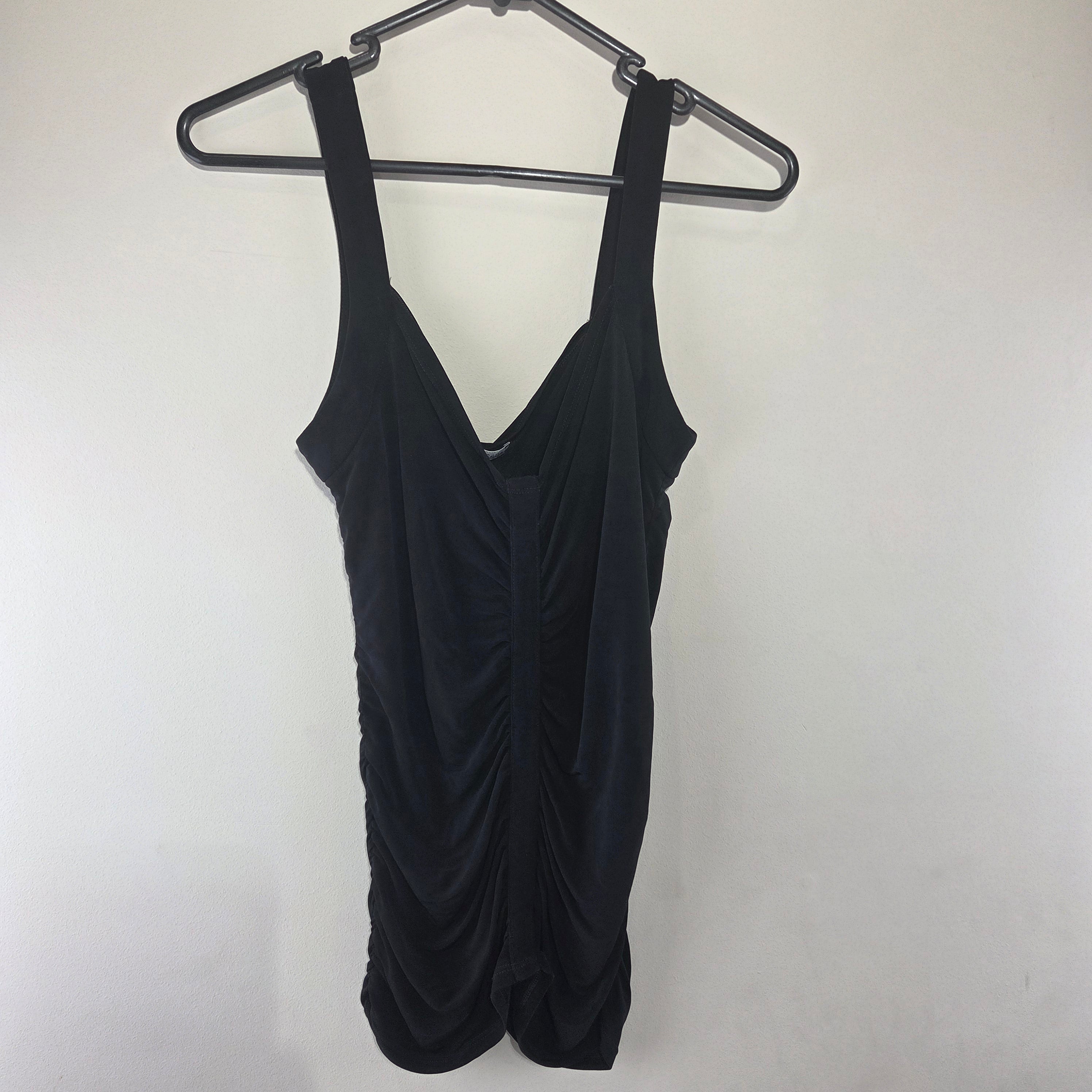 Saba Gathered Black Top