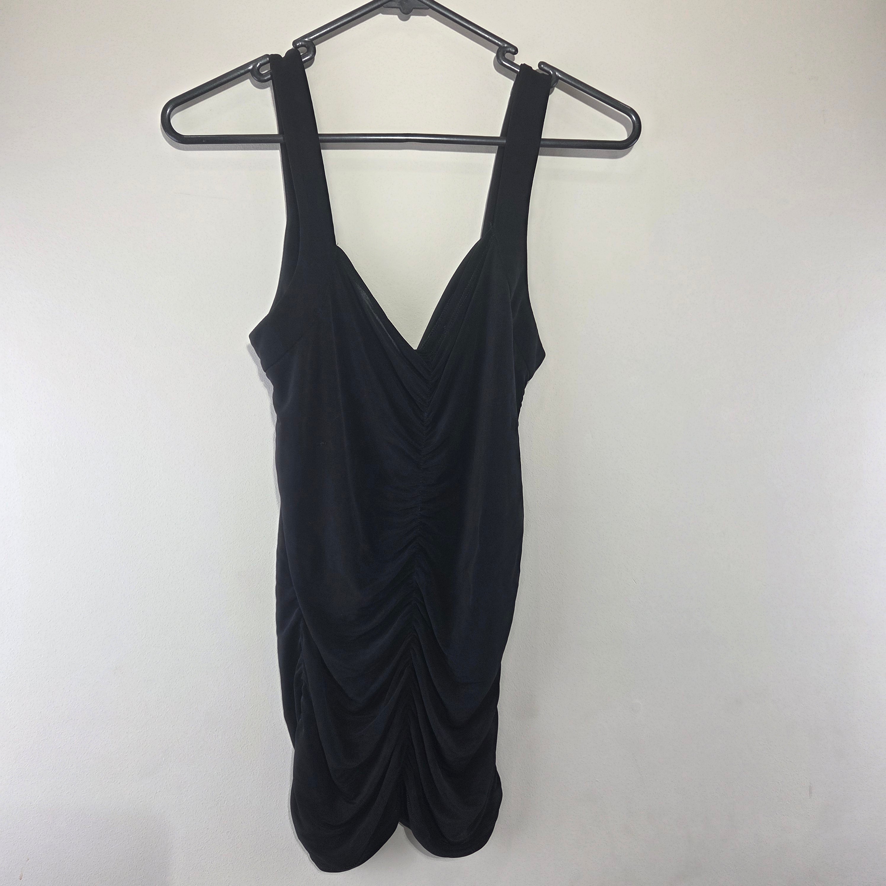 Saba Gathered Black Top