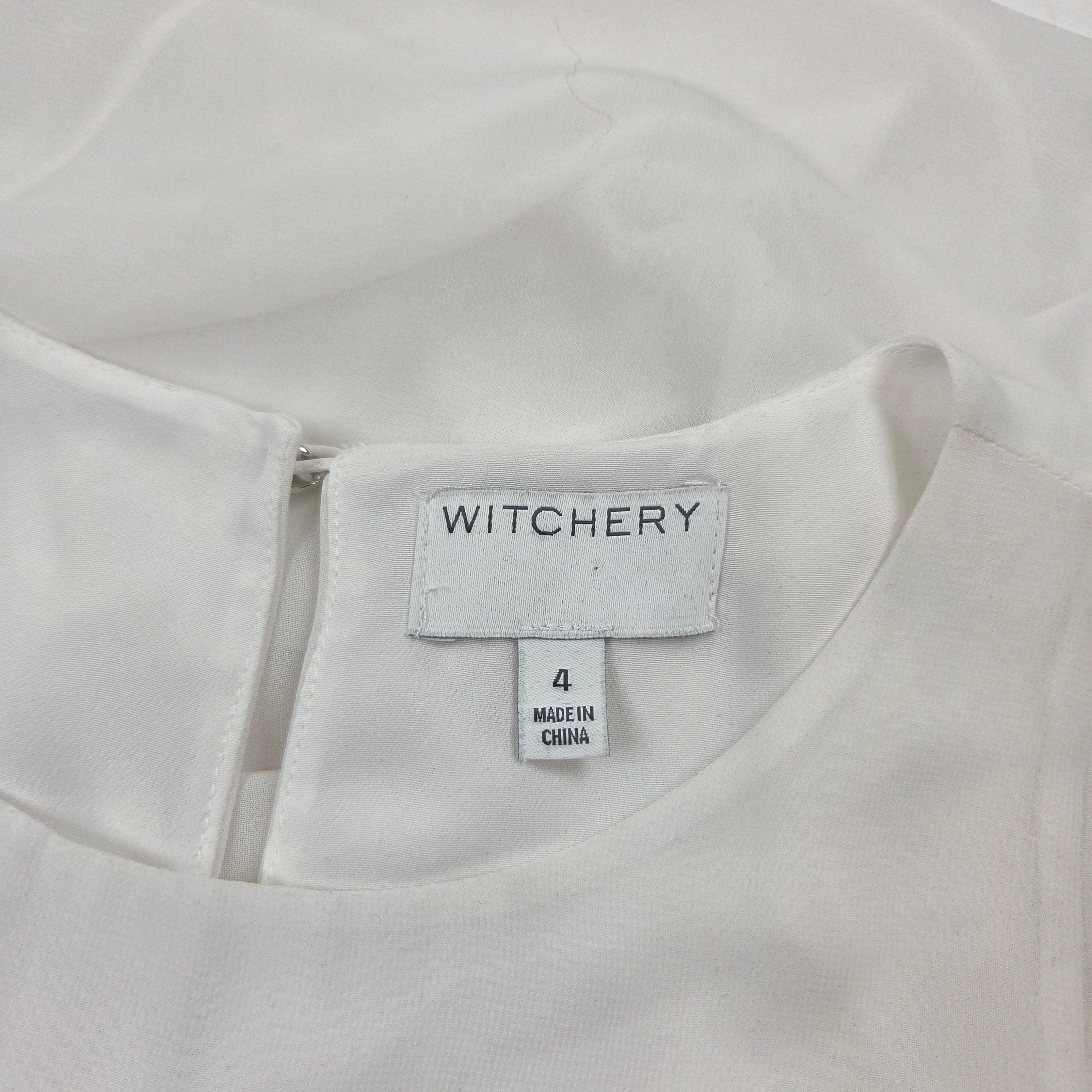 Witchery White Chiffon Top