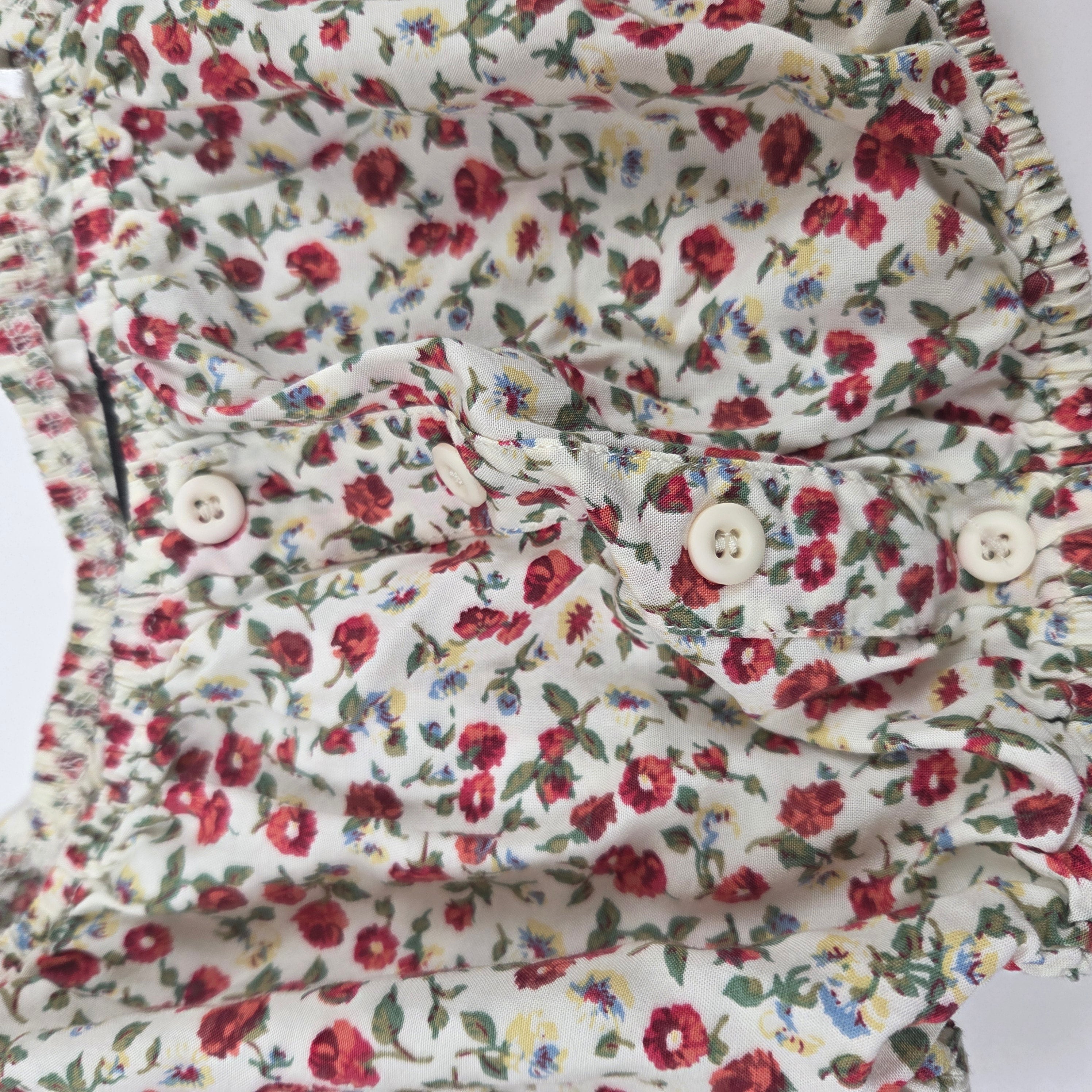 Nunui Red Floral Crop Top