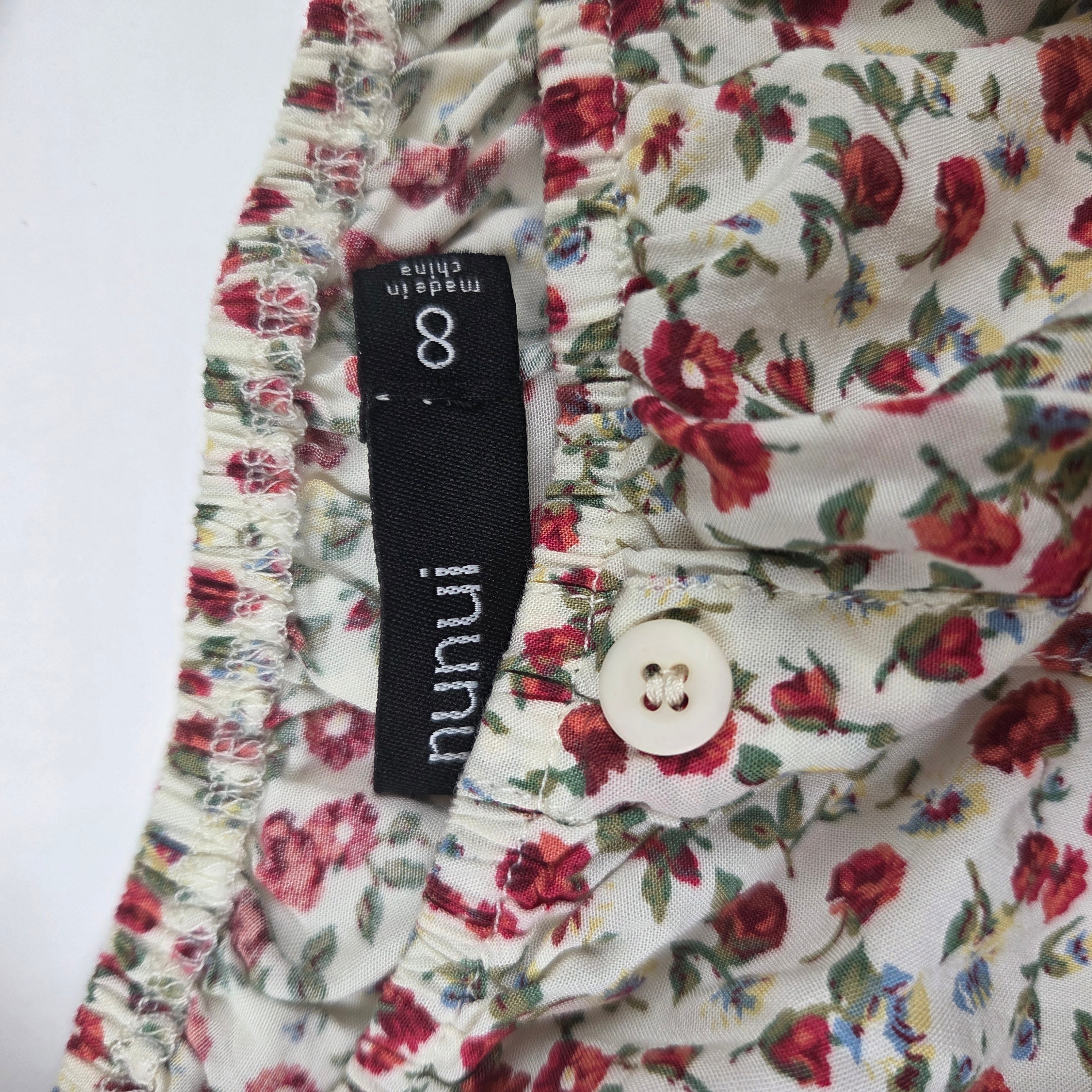 Nunui Red Floral Crop Top