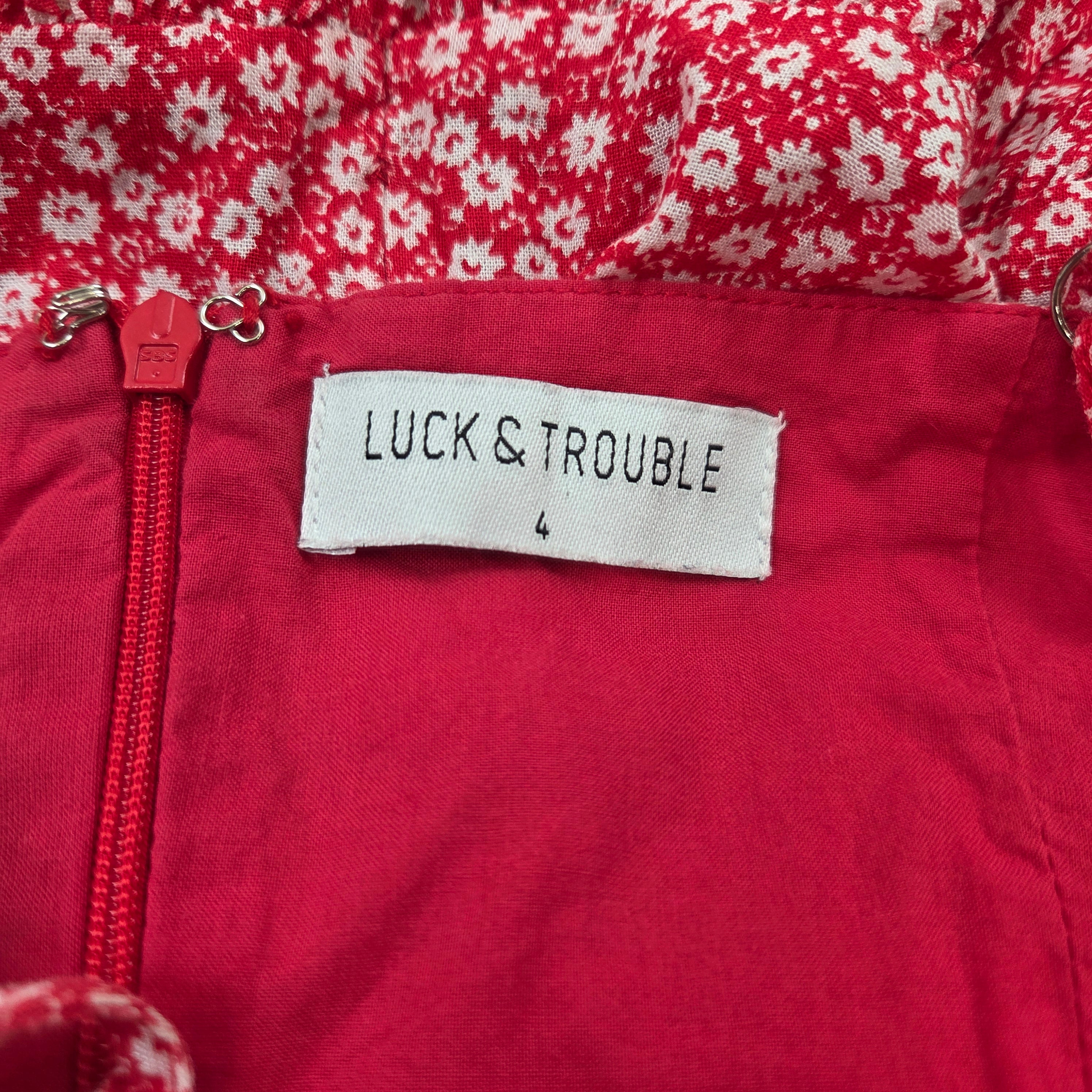 Luck & Trouble Floral Red Dress