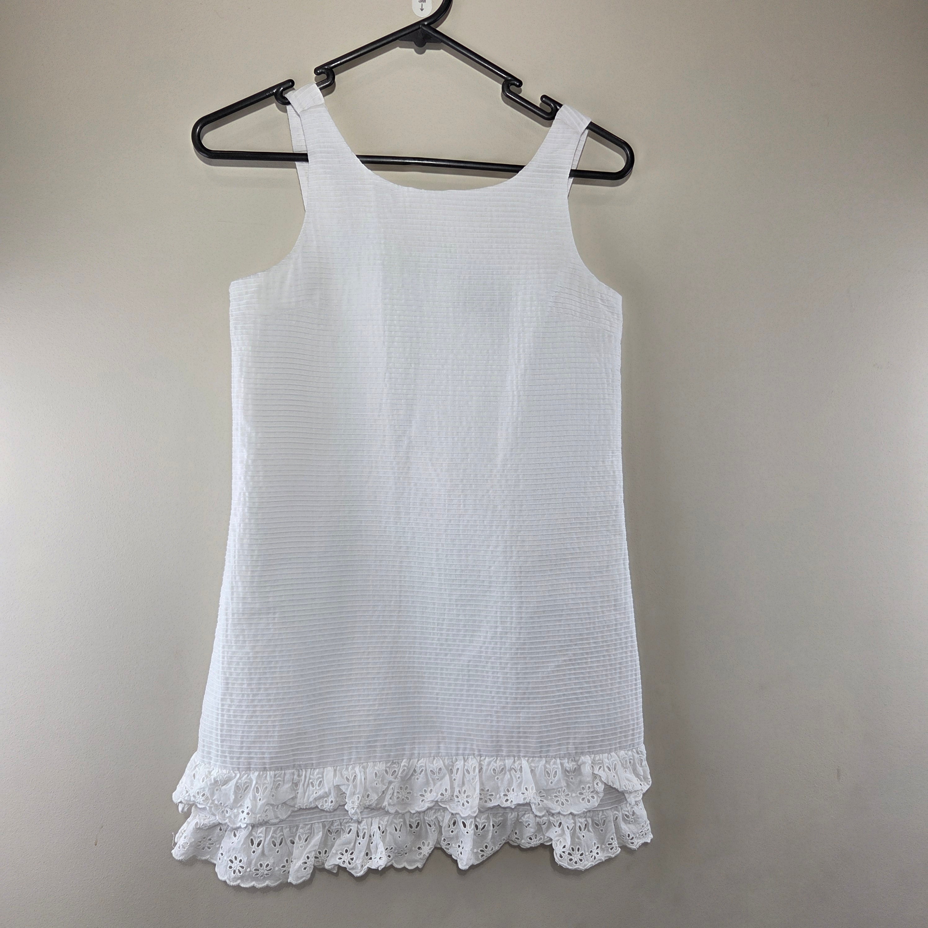 Ralph Lauren Girls White Frill Dress