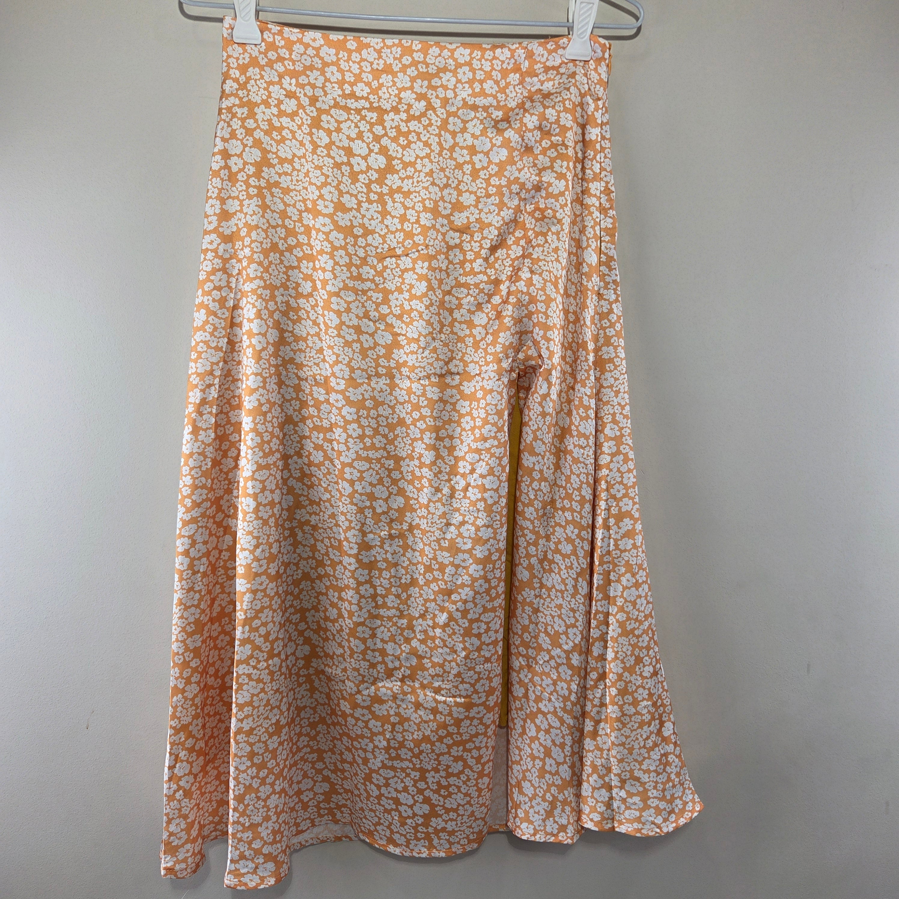 Rosebullet Yellow Flower Mid Length Skirt