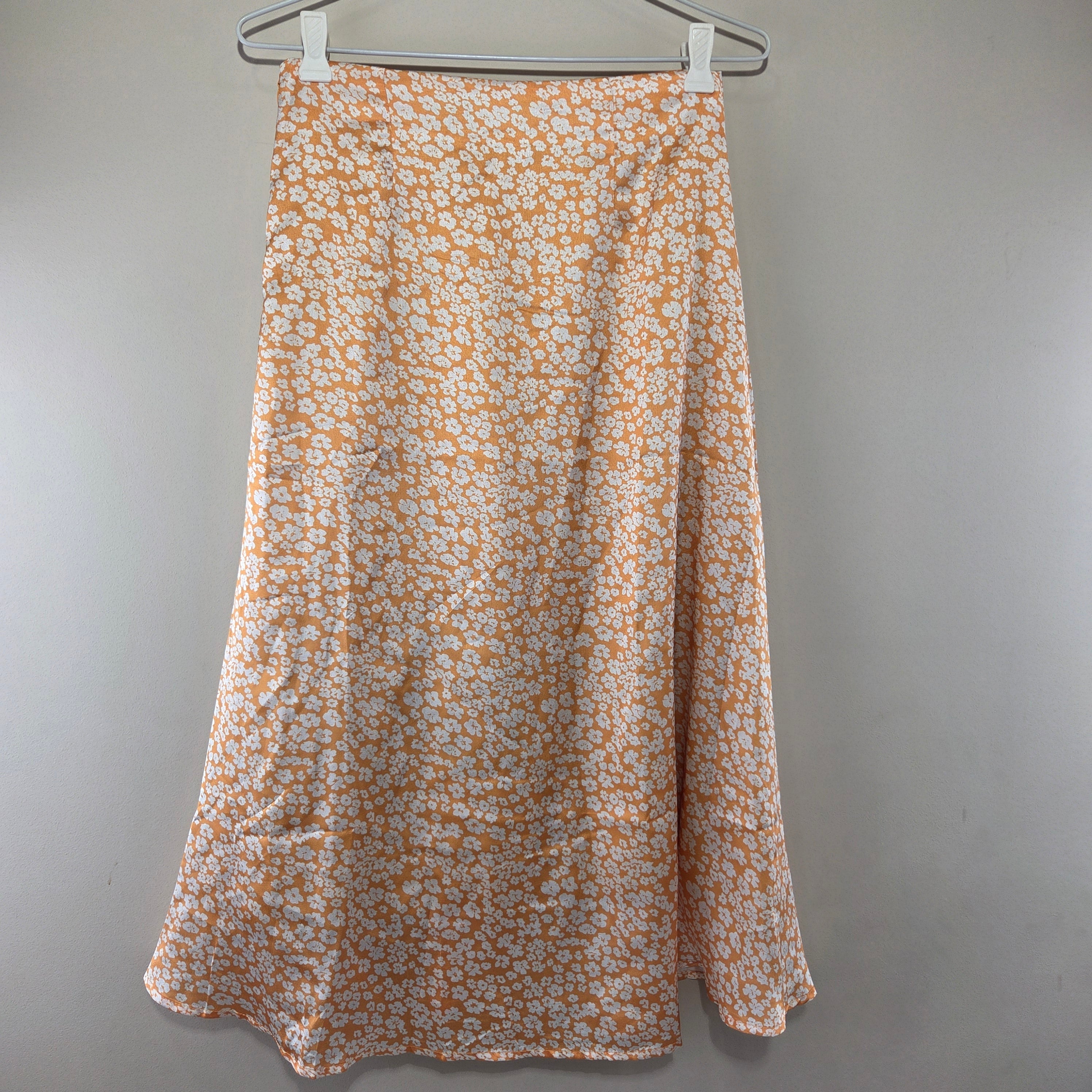 Rosebullet Yellow Flower Mid Length Skirt
