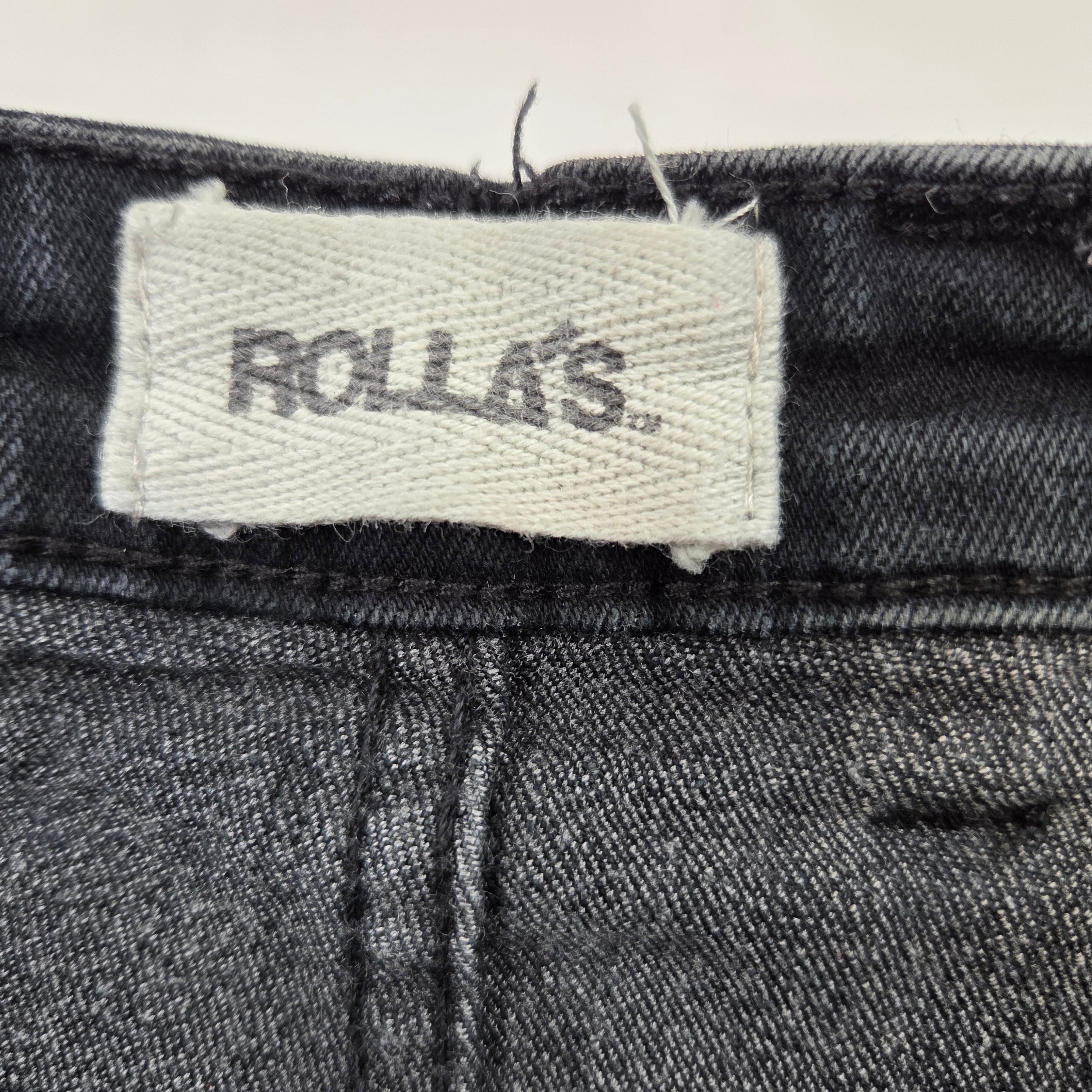 Rollas Black Denim Skirt