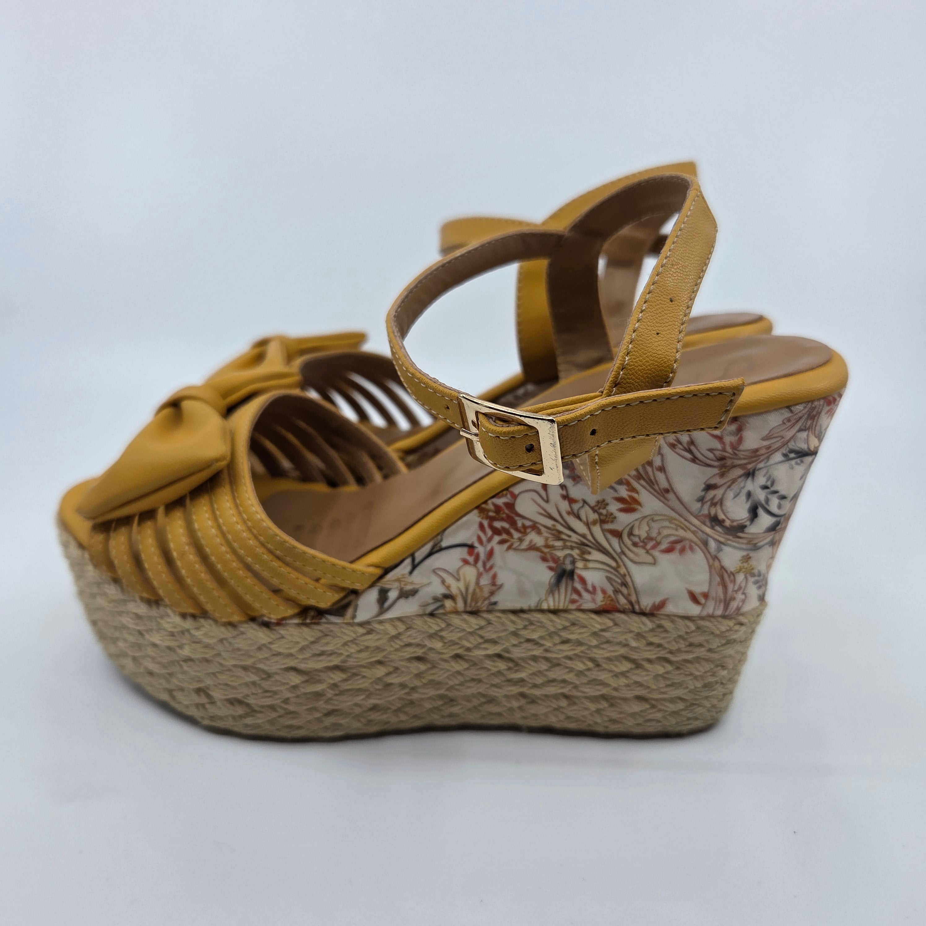 Isabella Bella Mustard Wedge Shoes