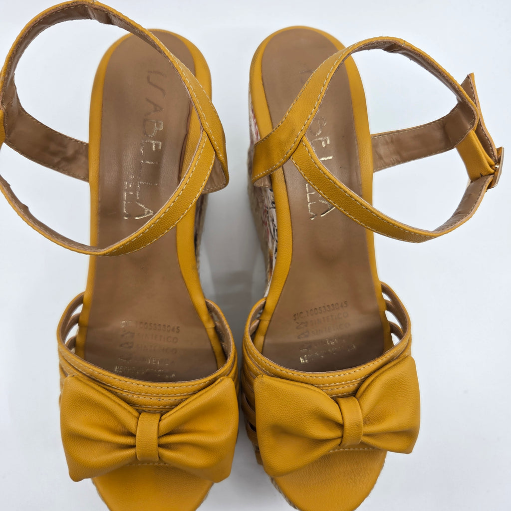 Isabella Bella Mustard Wedge Shoes