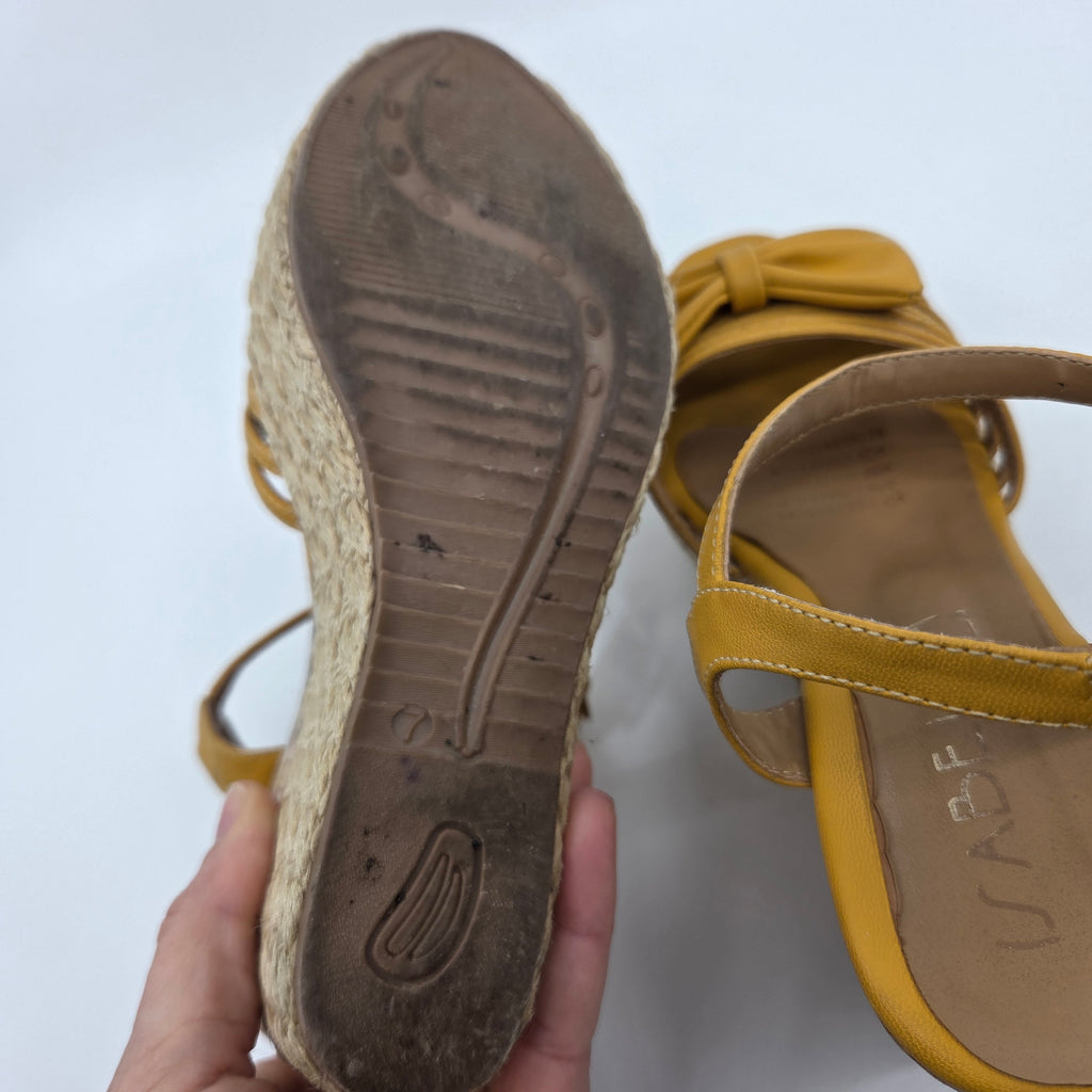Isabella Bella Mustard Wedge Shoes