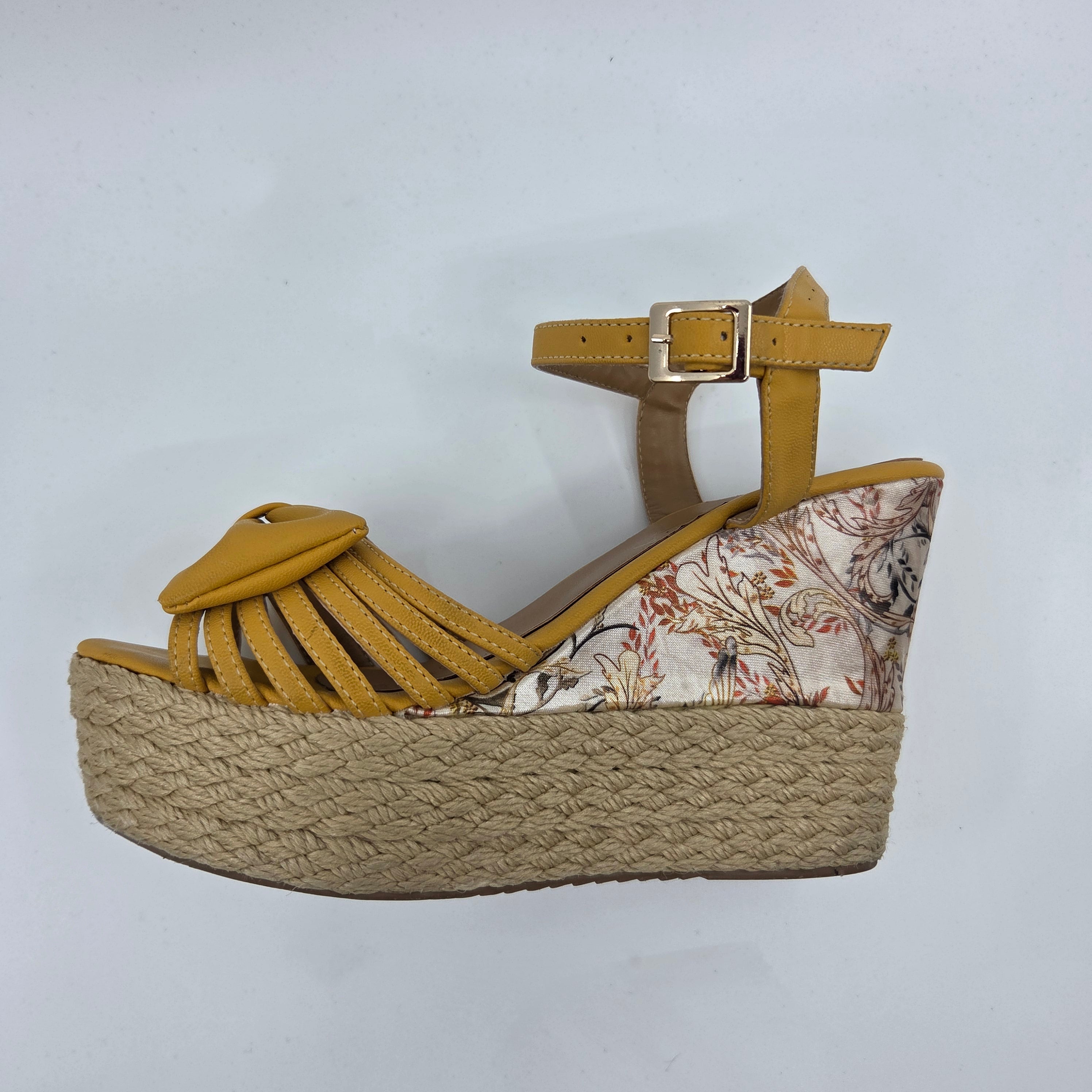 Isabella Bella Mustard Wedge Shoes
