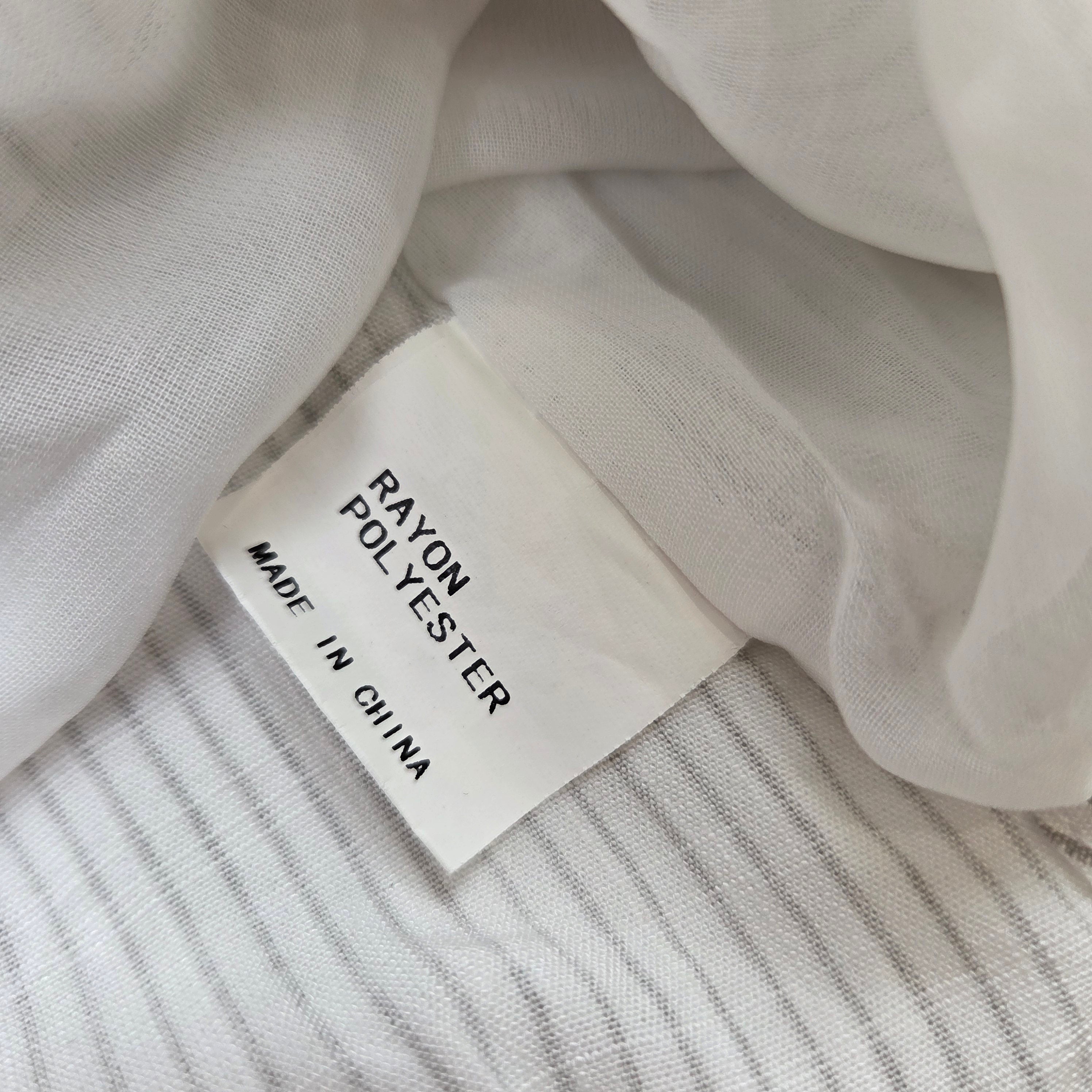 Little Lies White & Grey Striped Tank Top