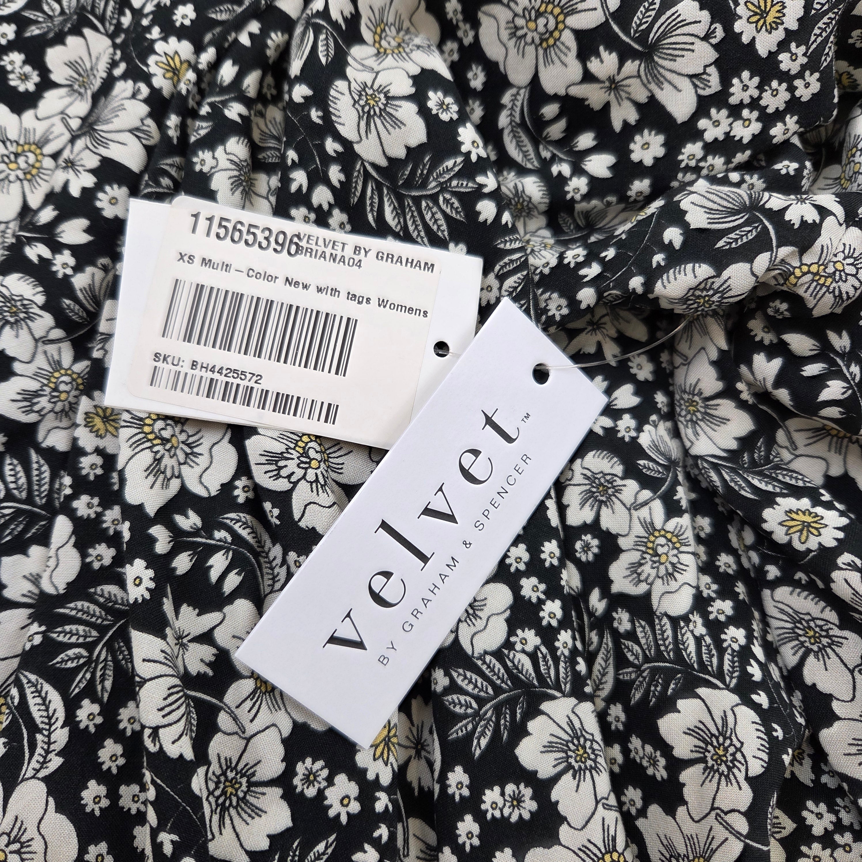 Velvet by Graham & Spencer Black Floral Top