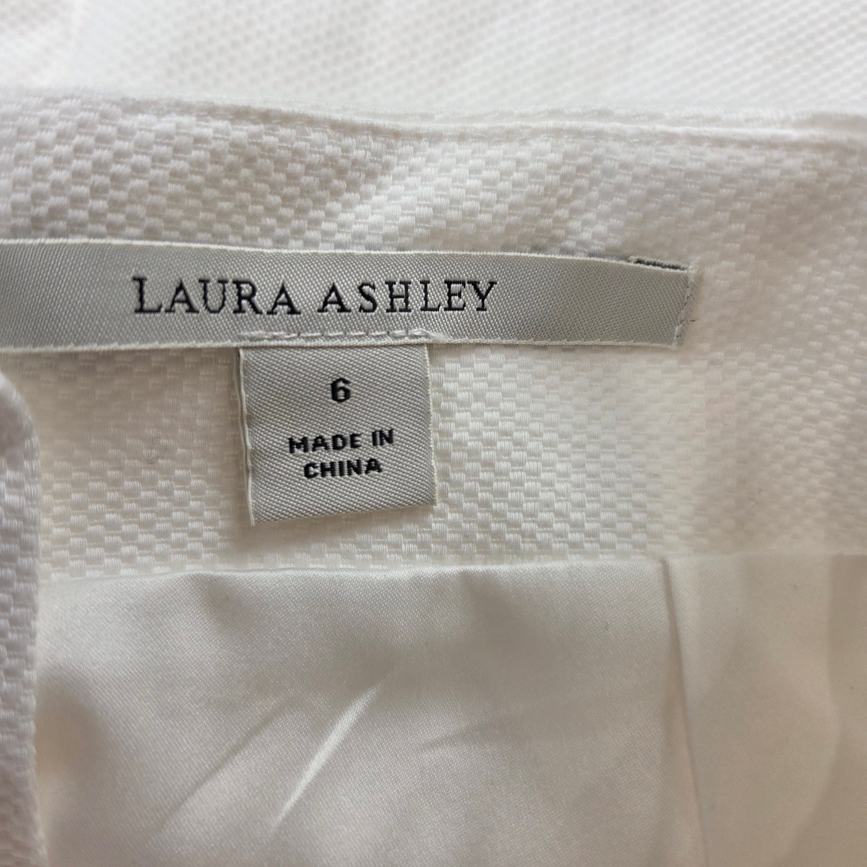 Laura Ashley White Mid Length Skirt
