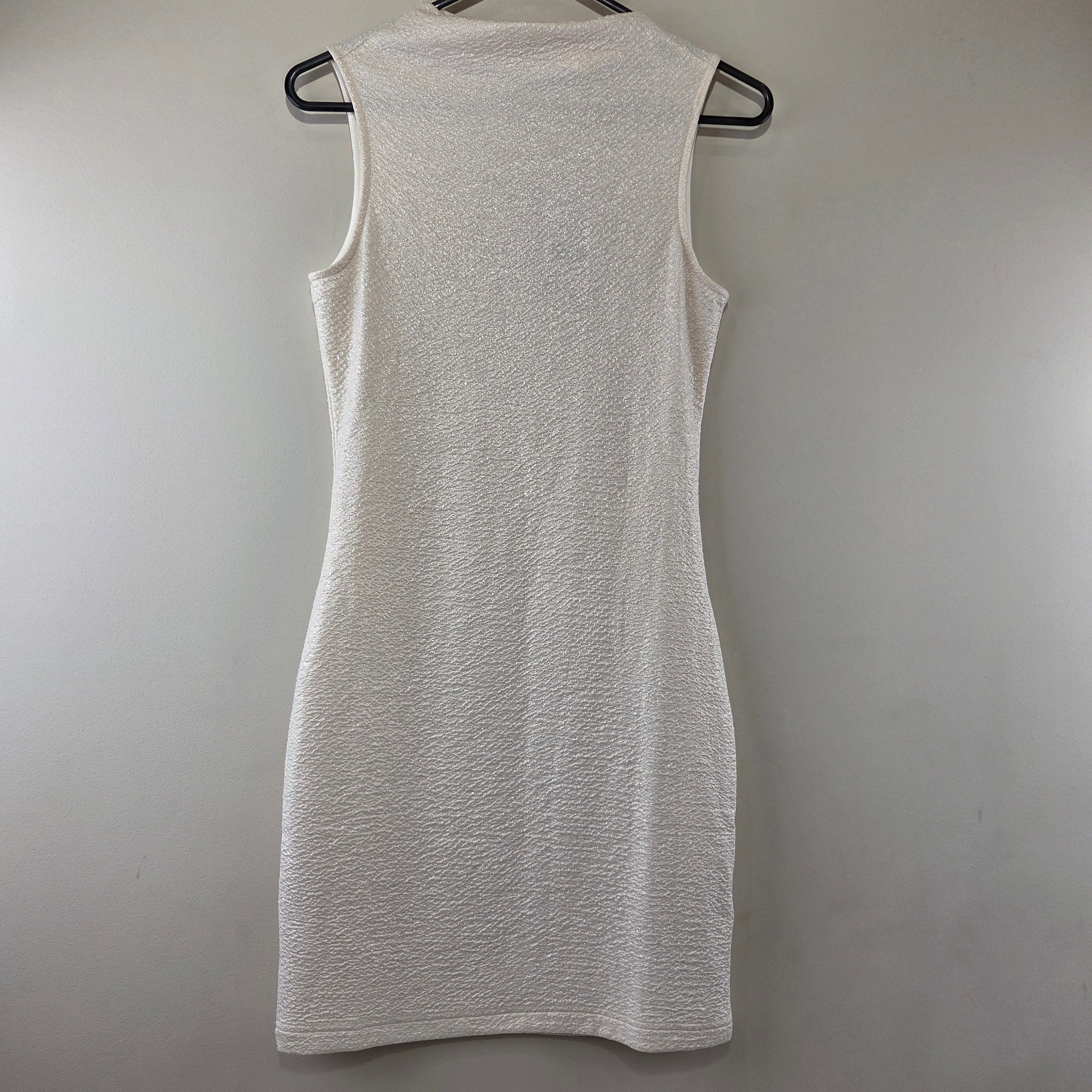 NA-KD Cream Shimmer Dress (New)