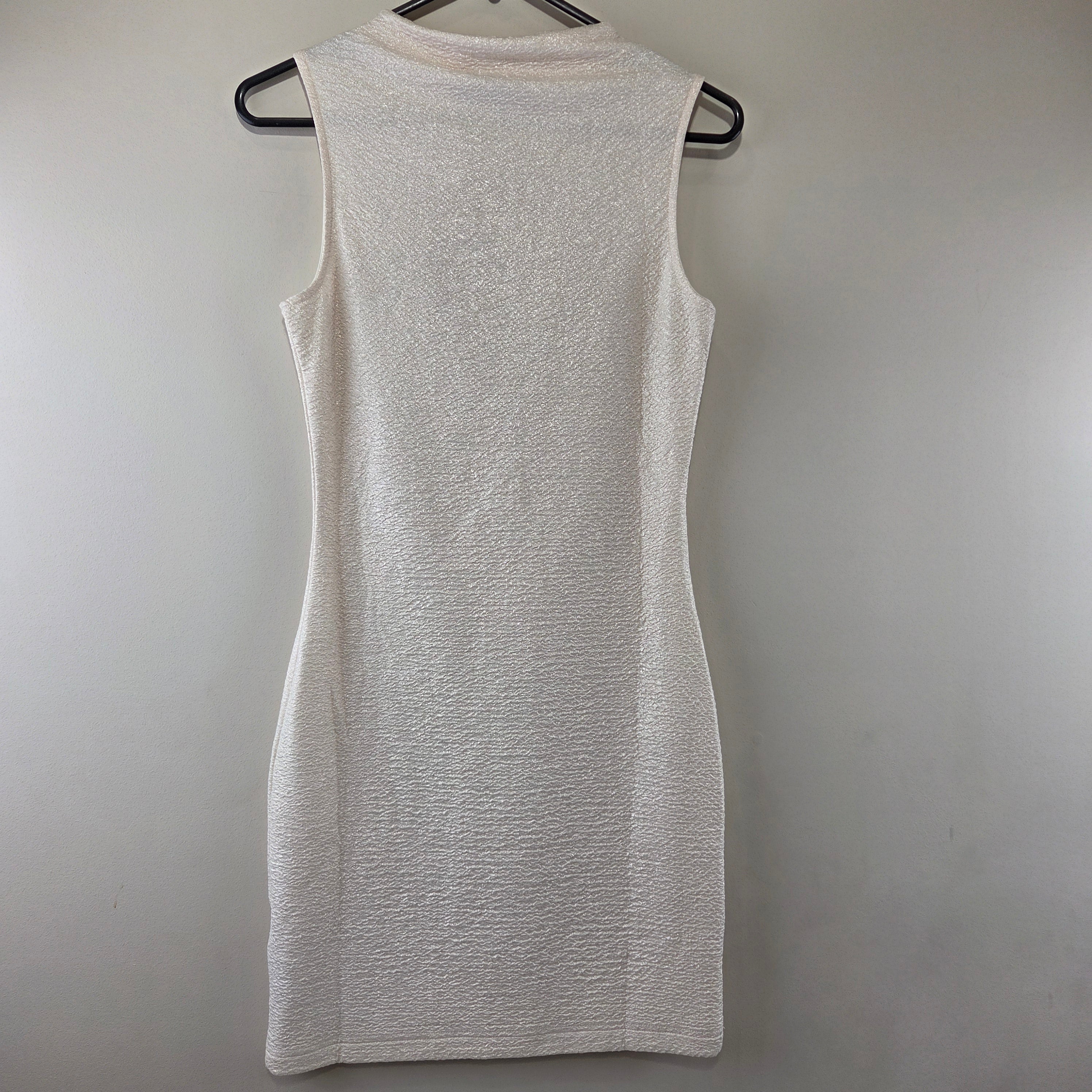 NA-KD Cream Shimmer Dress (New)