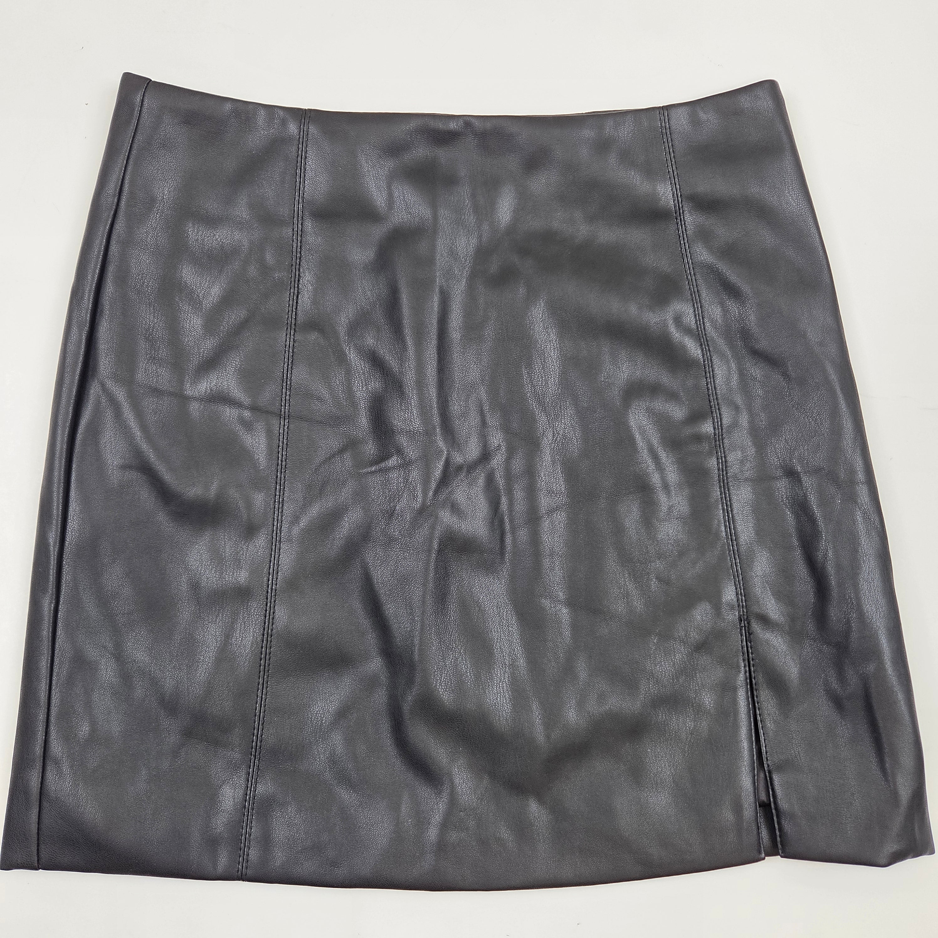 Jorge Black Faux Leather Mini Skirt