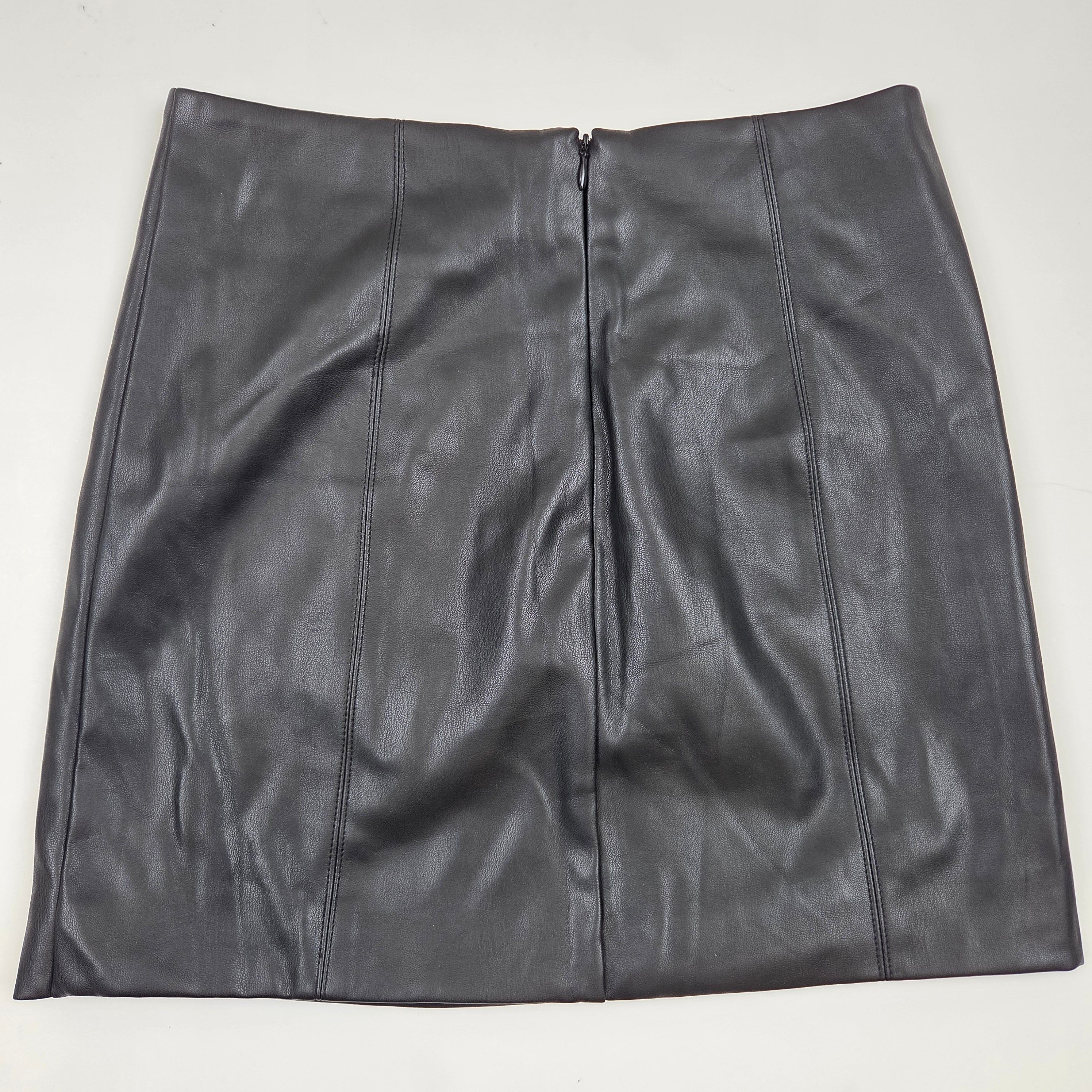 Jorge Black Faux Leather Mini Skirt