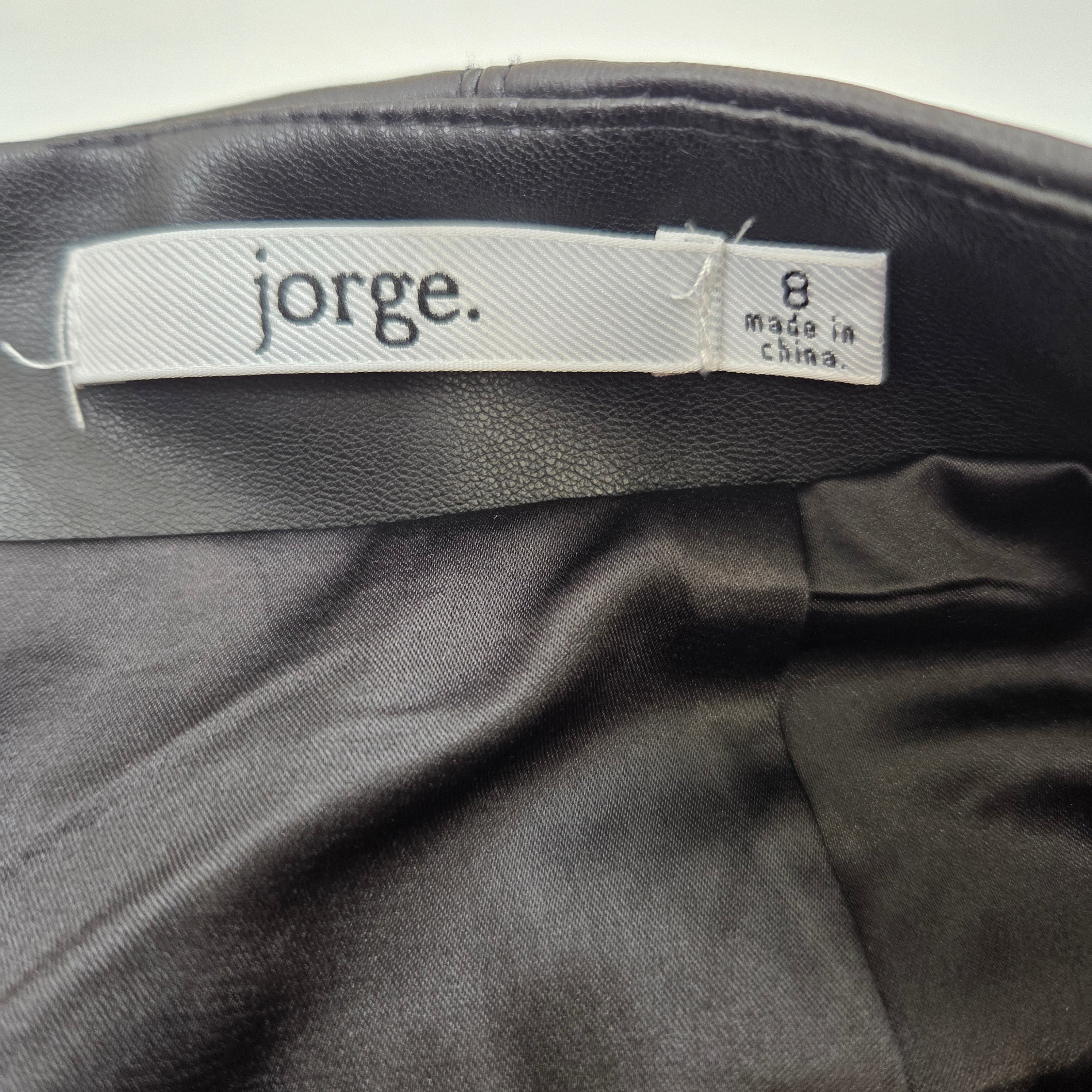 Jorge Black Faux Leather Mini Skirt