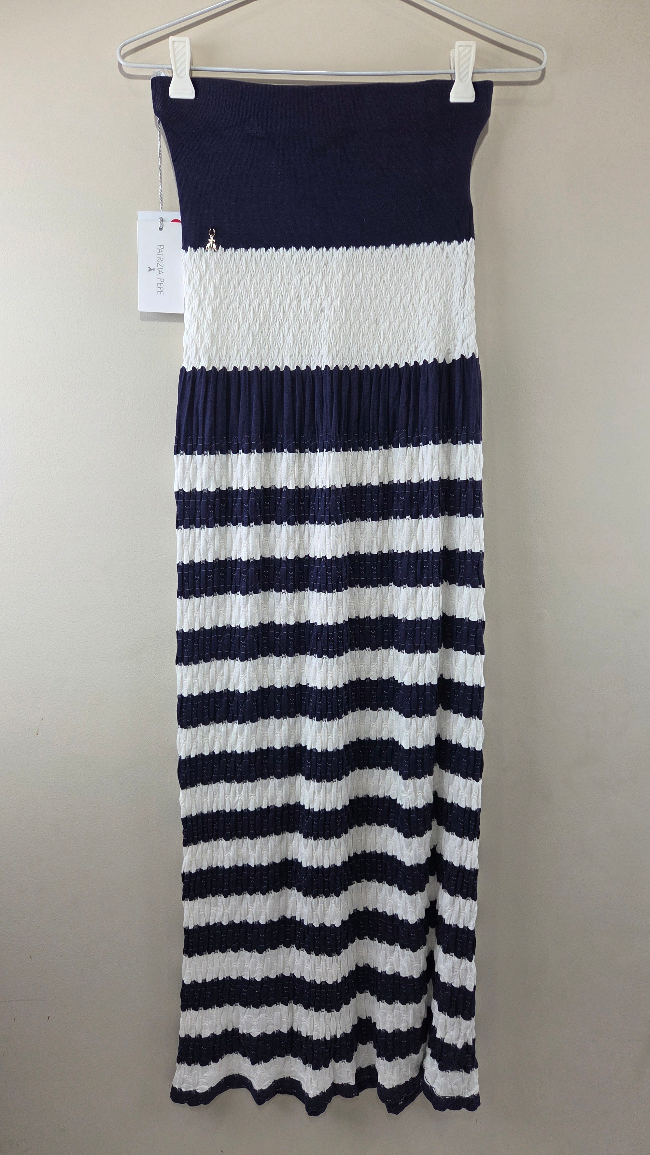 Patrizia Pepe Blue & White Striped Skirt (New)