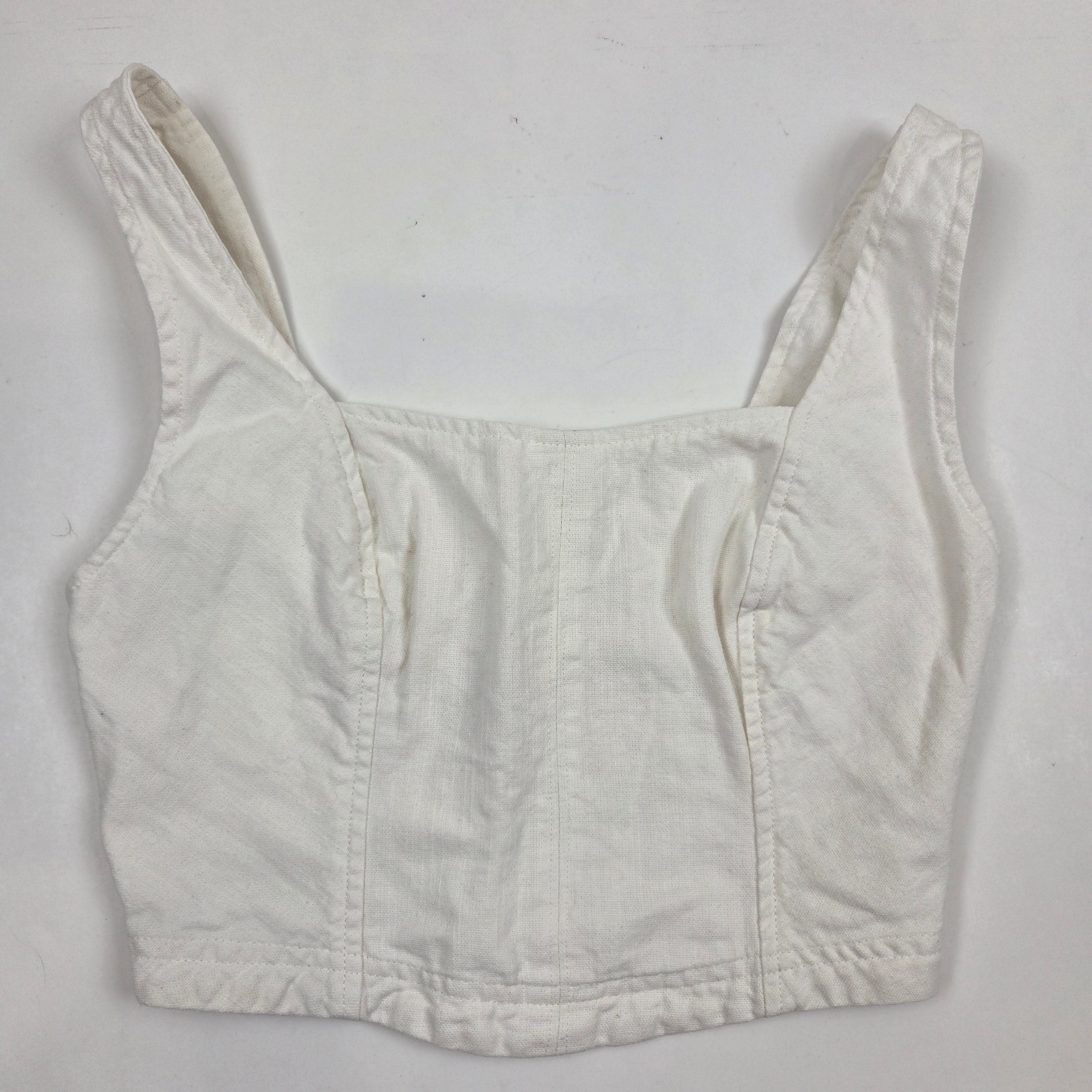 Ghanda White Crop Top