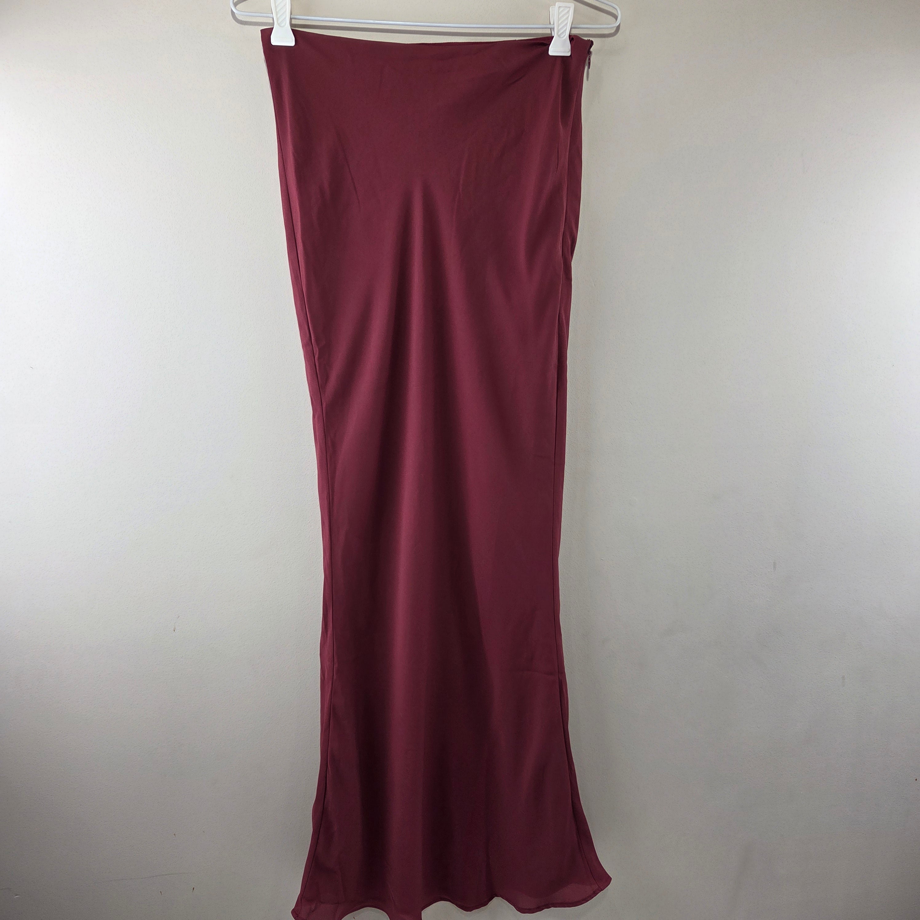 Princess Polly Maroon Full Length Skirt
