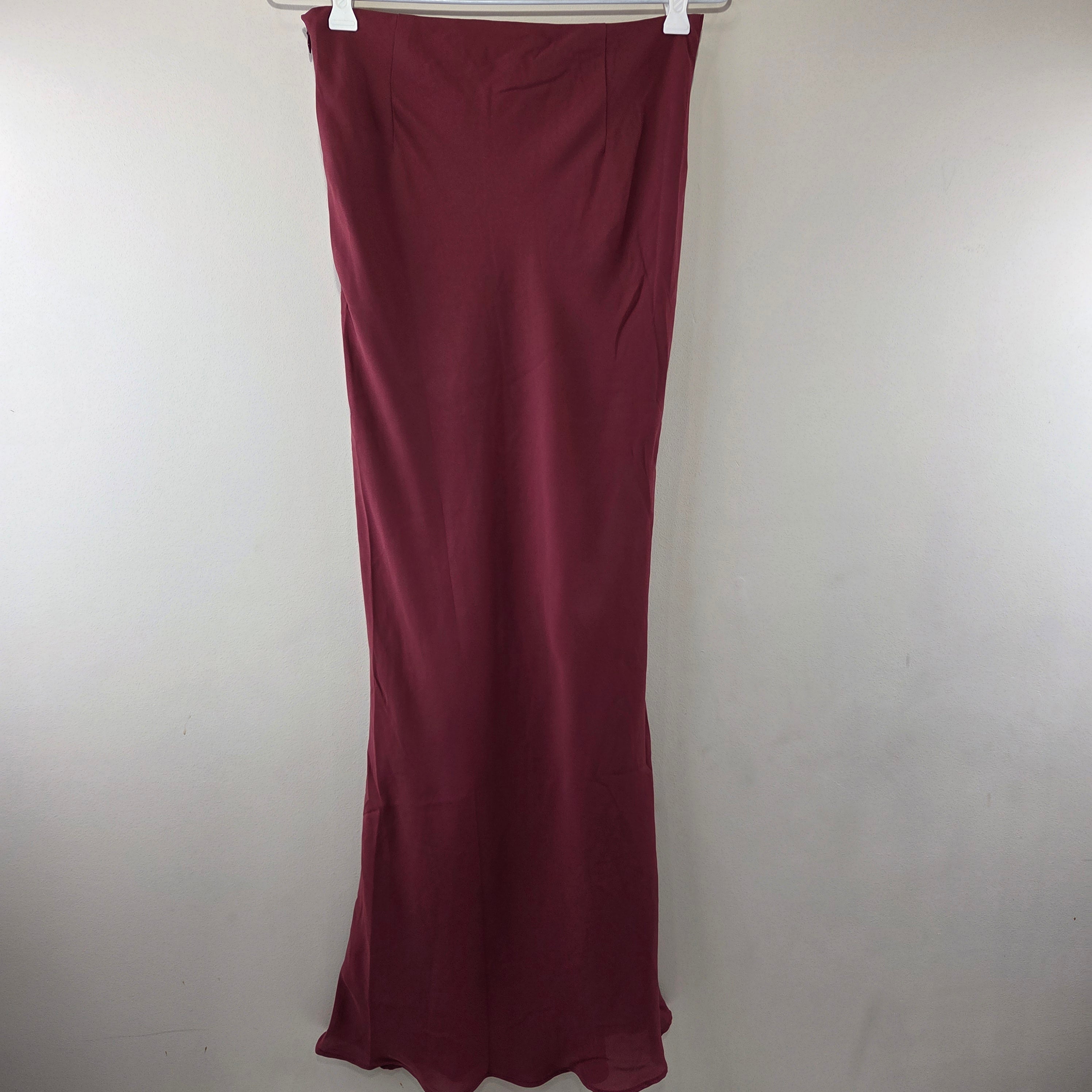 Princess Polly Maroon Full Length Skirt