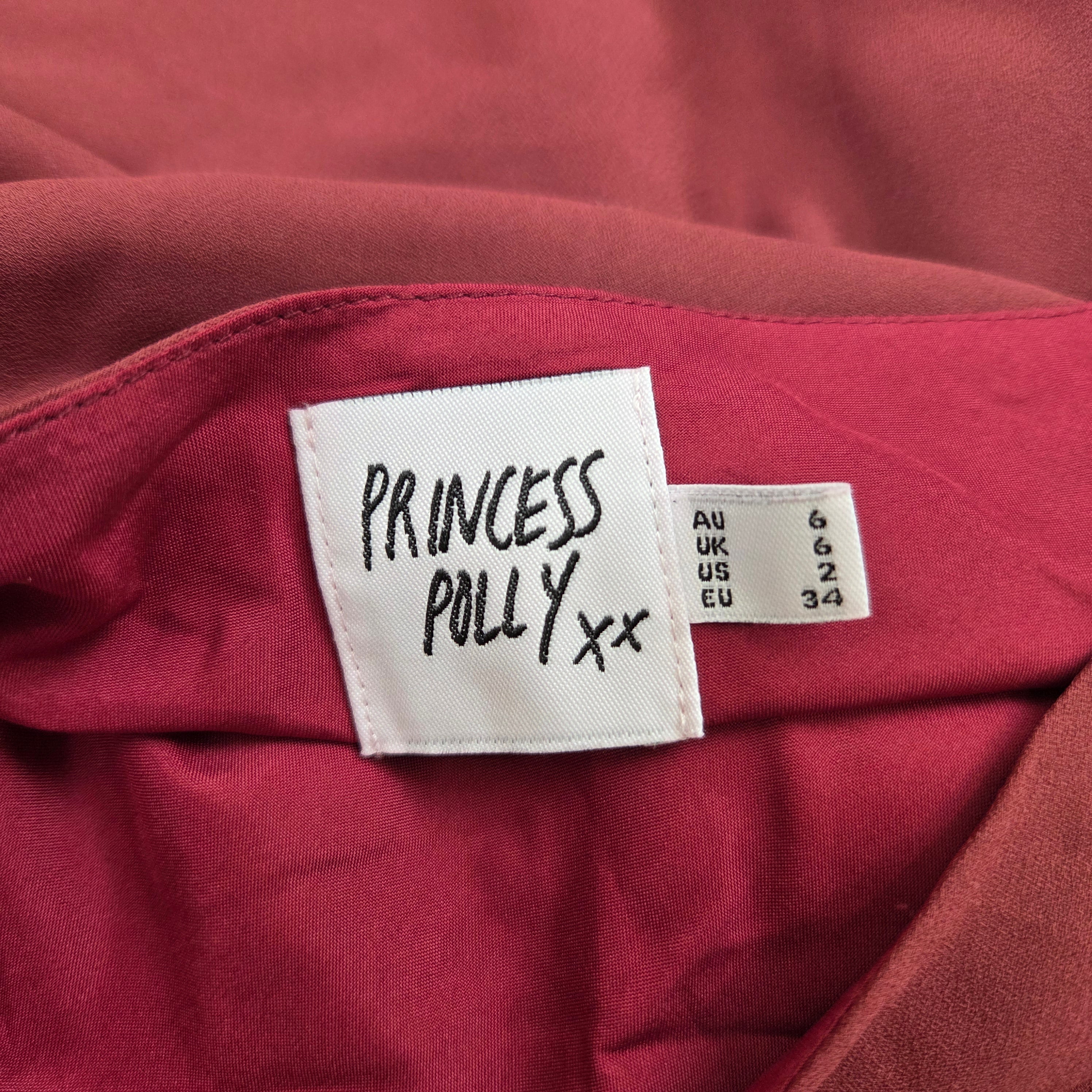 Princess Polly Maroon Full Length Skirt