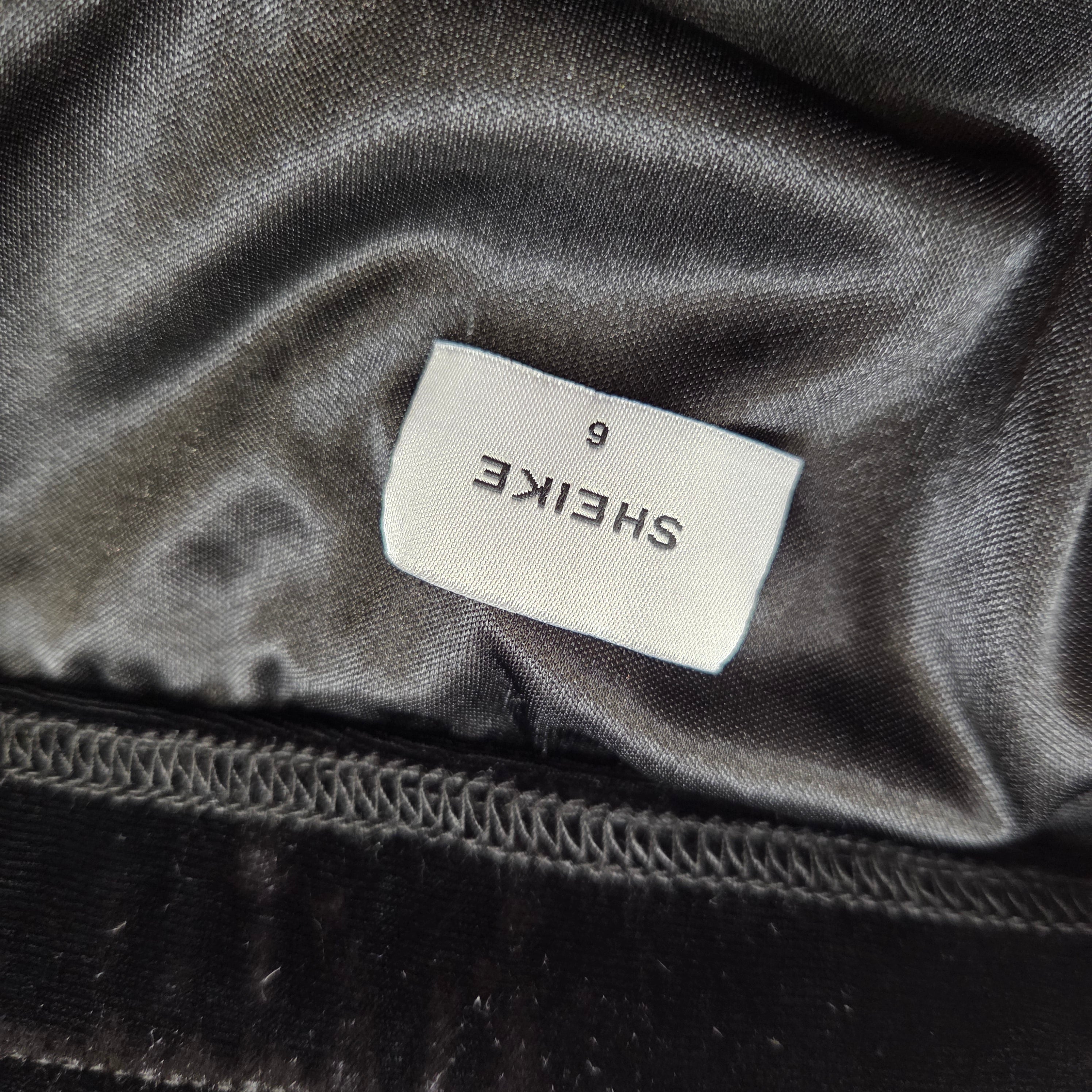 Sheike Velvet Black Mid Length Pencil Skirt