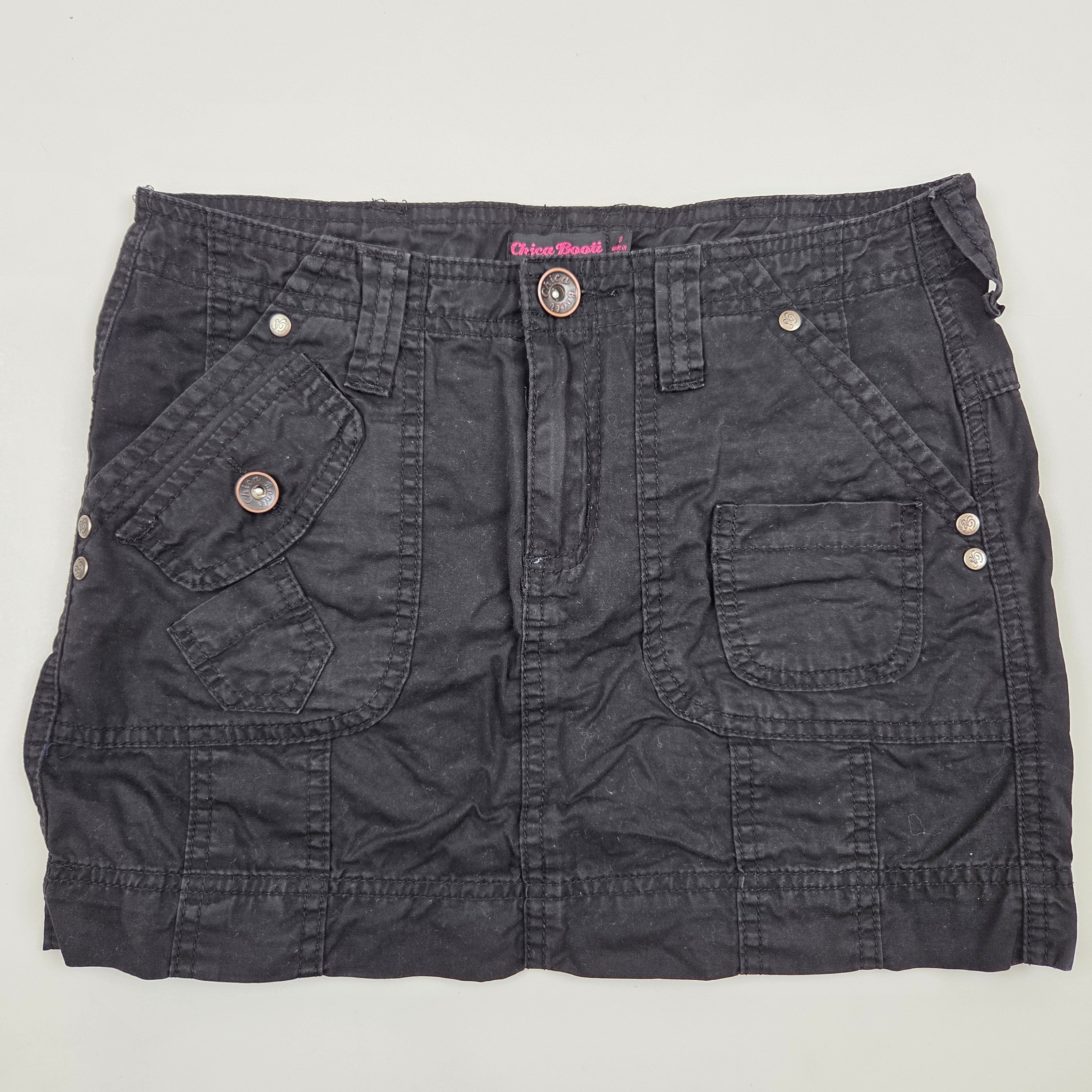 Chica Booti Black Skater Mini Skirt