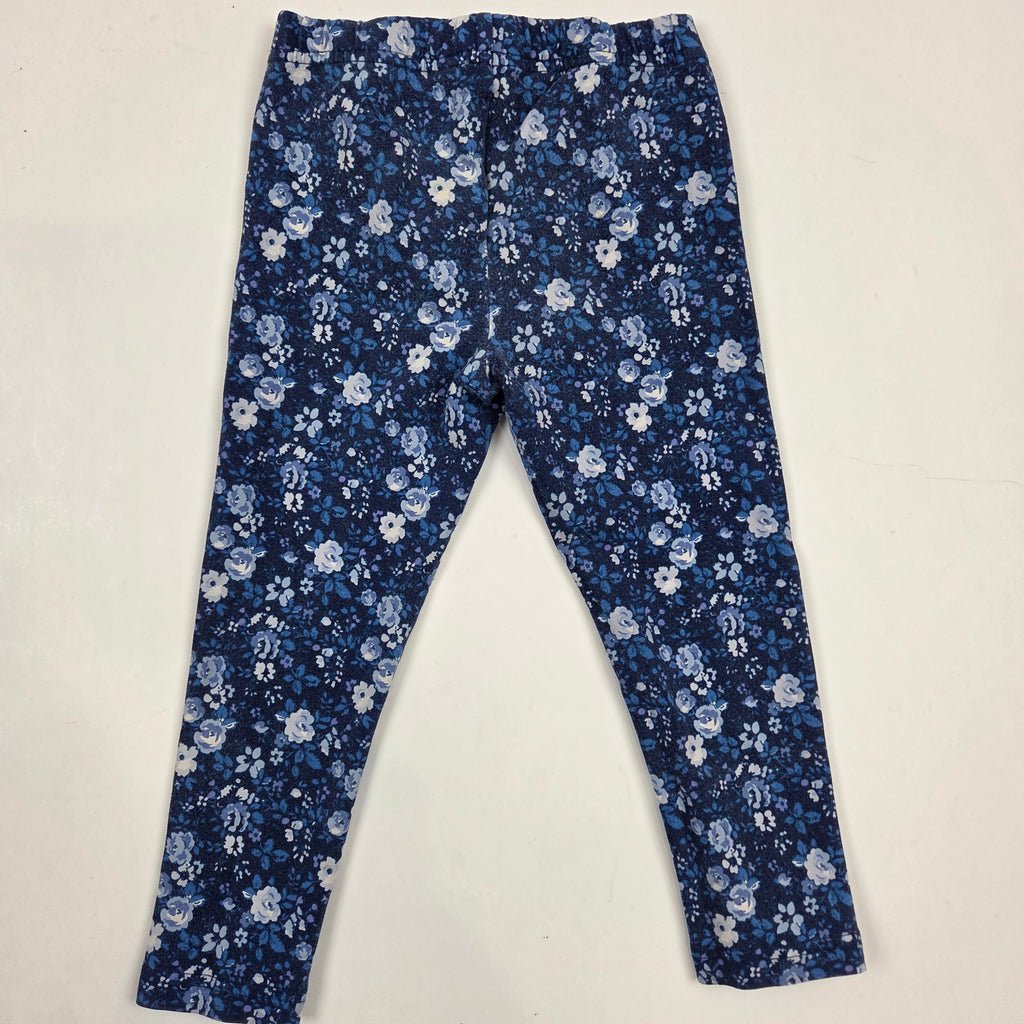 Ralph Lauren Girls Blue Flower Leggings