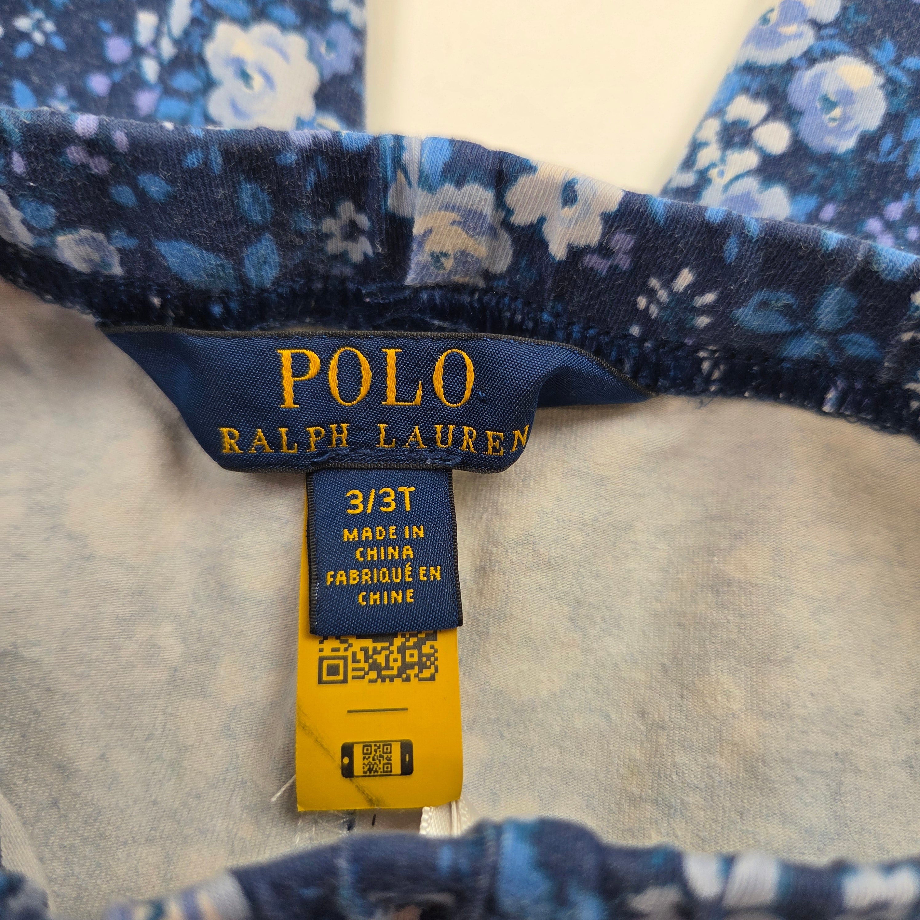 Ralph Lauren Girls Blue Flower Leggings