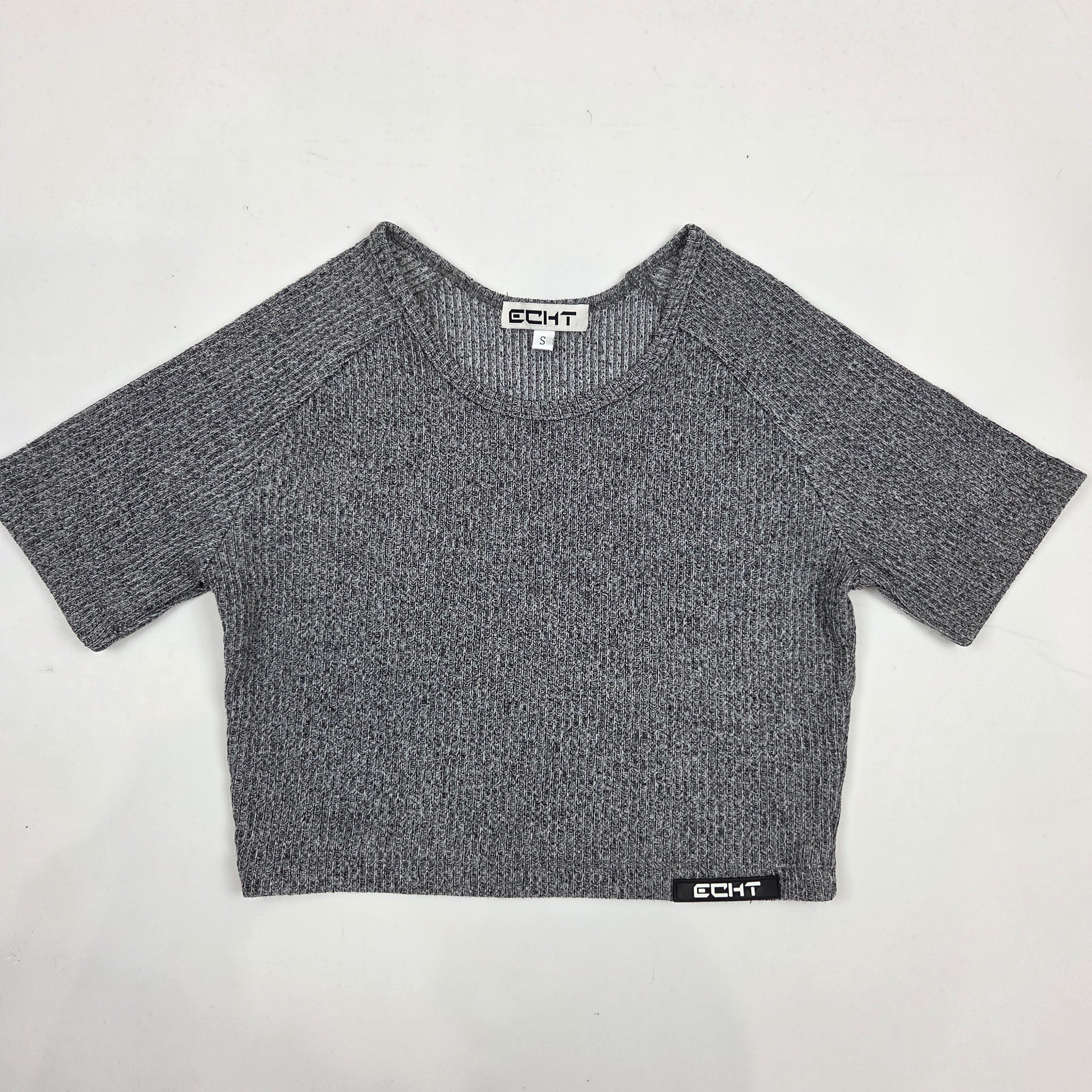 Echt Charcoal Marle Active Crop Top (NEW)