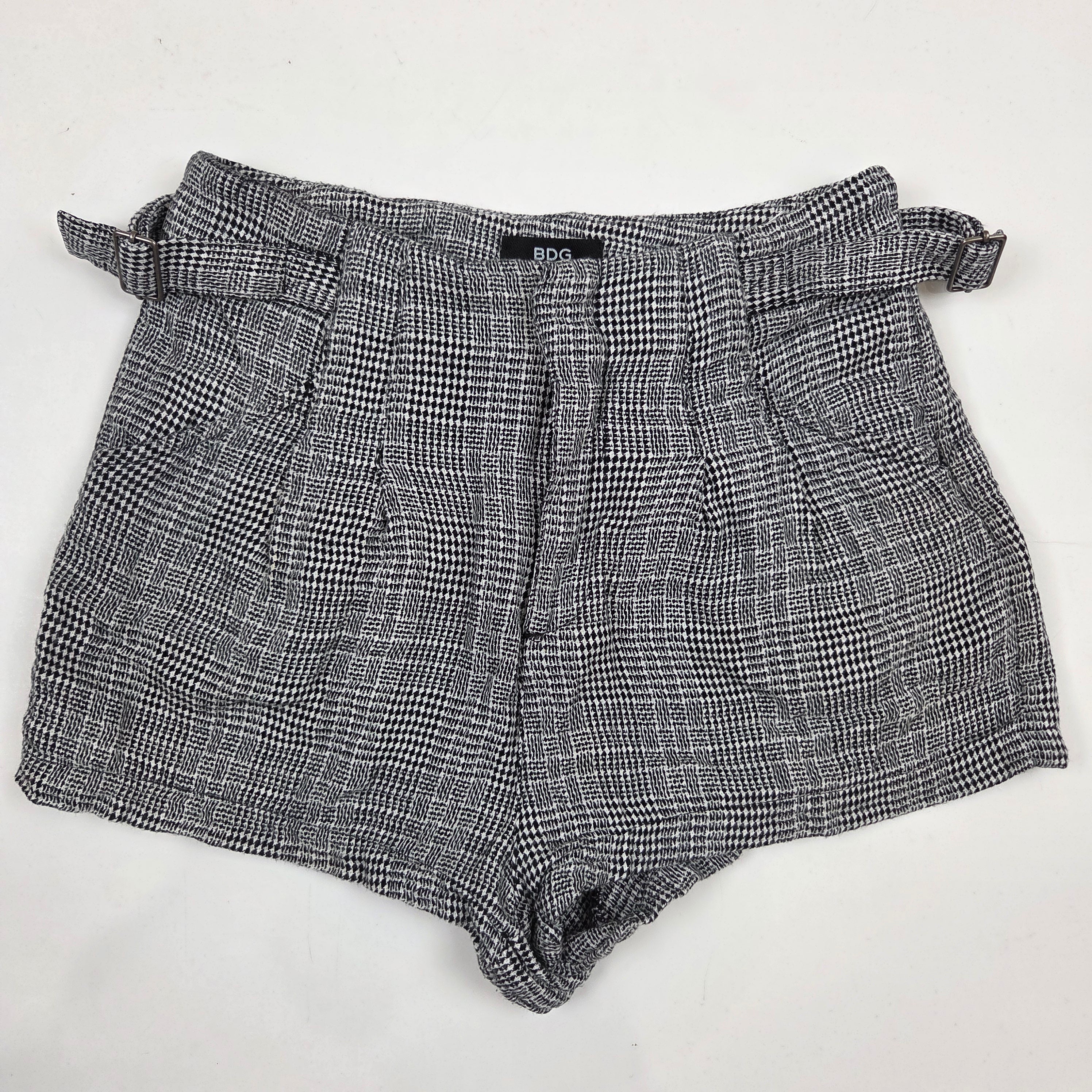 BDG Checkered Black & White Shorts